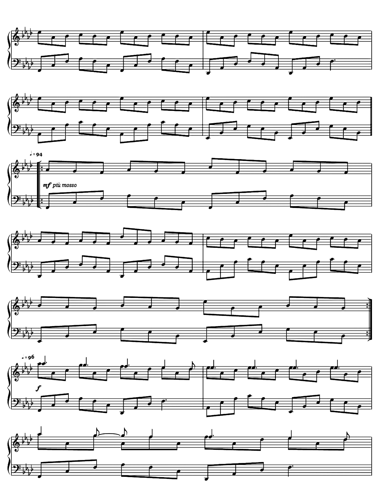 Nuvole Bianche sheet music 4