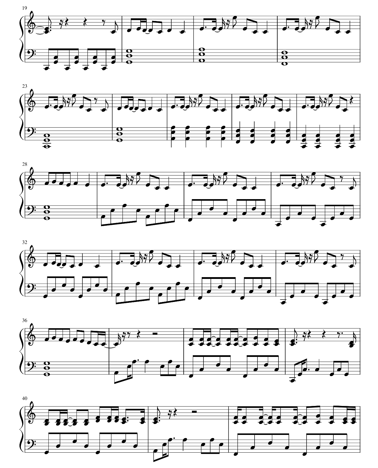 Melody sheet music 2