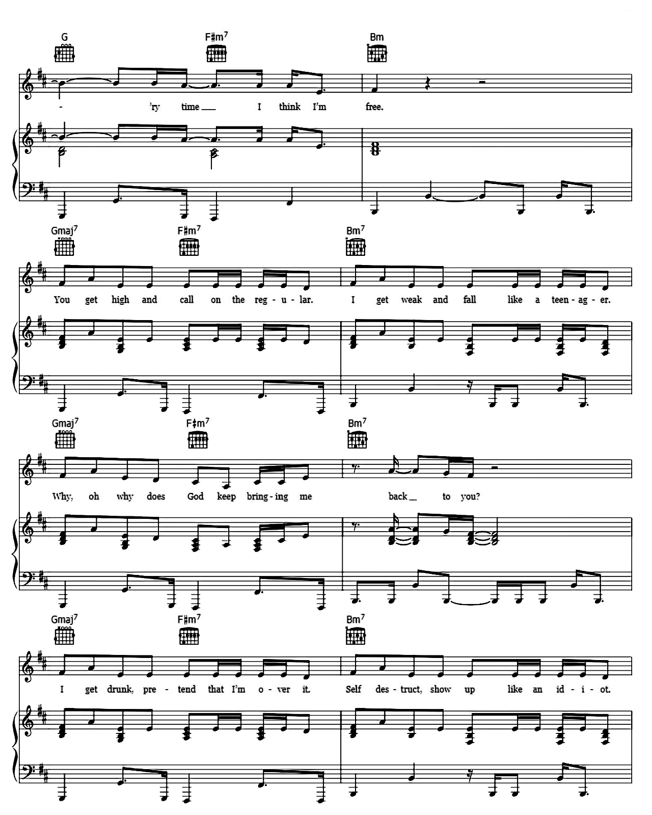 Everytime sheet music 3