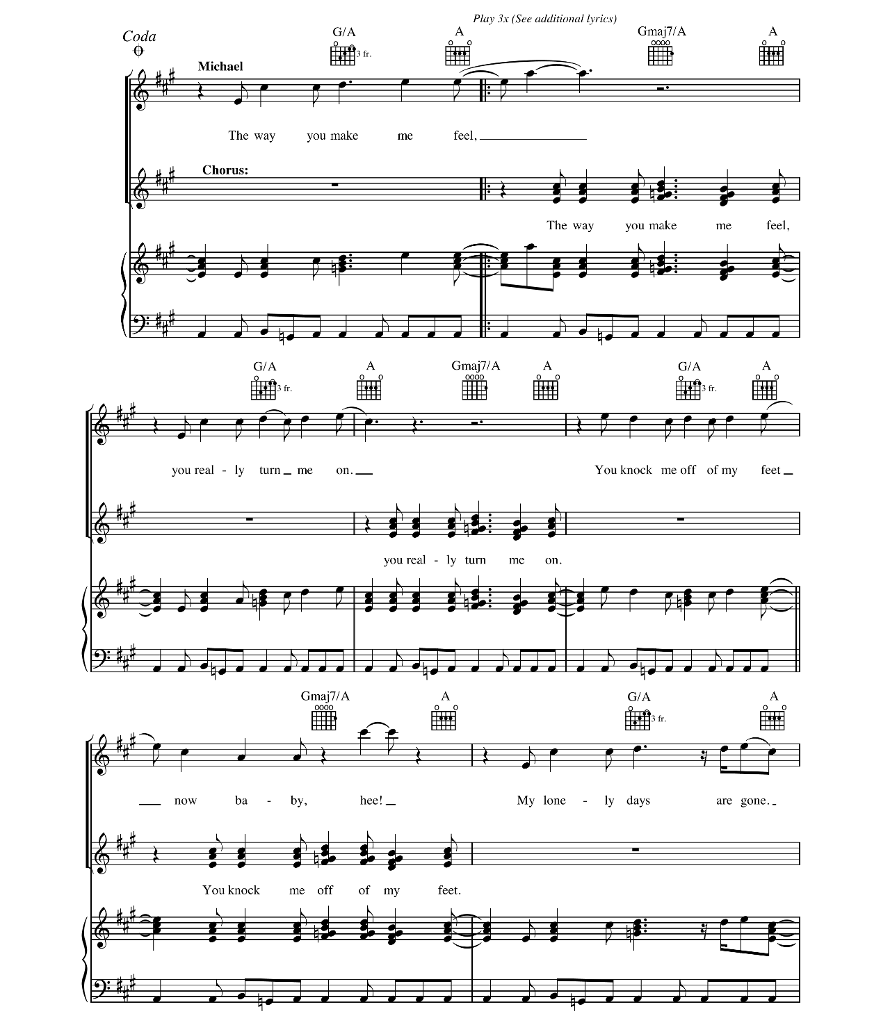 The Way You Make Me Feel sheet music 6