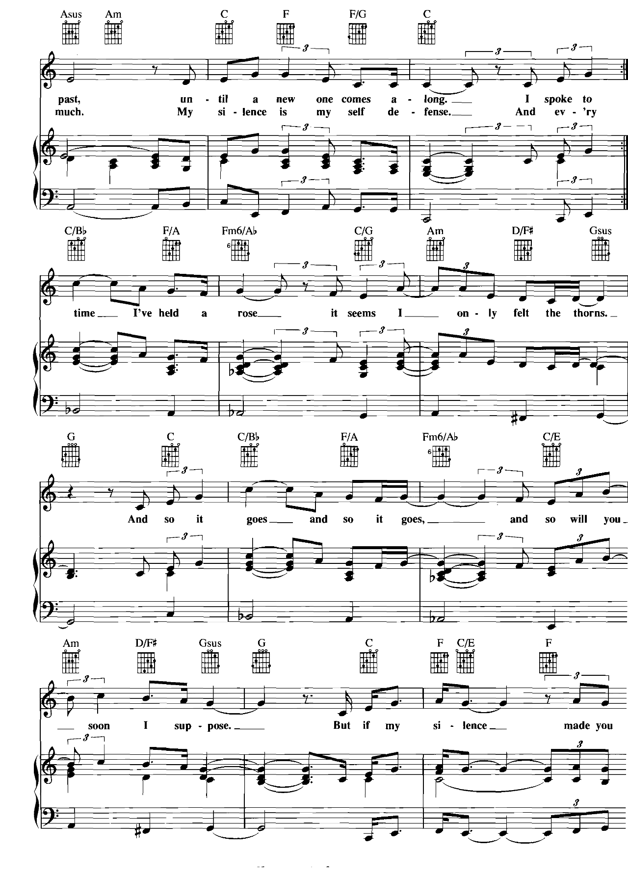 And So It Goes sheet music 2