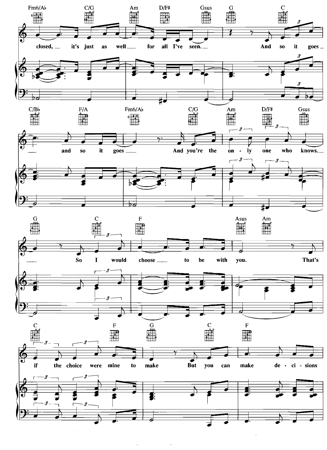 And So It Goes sheet music 4