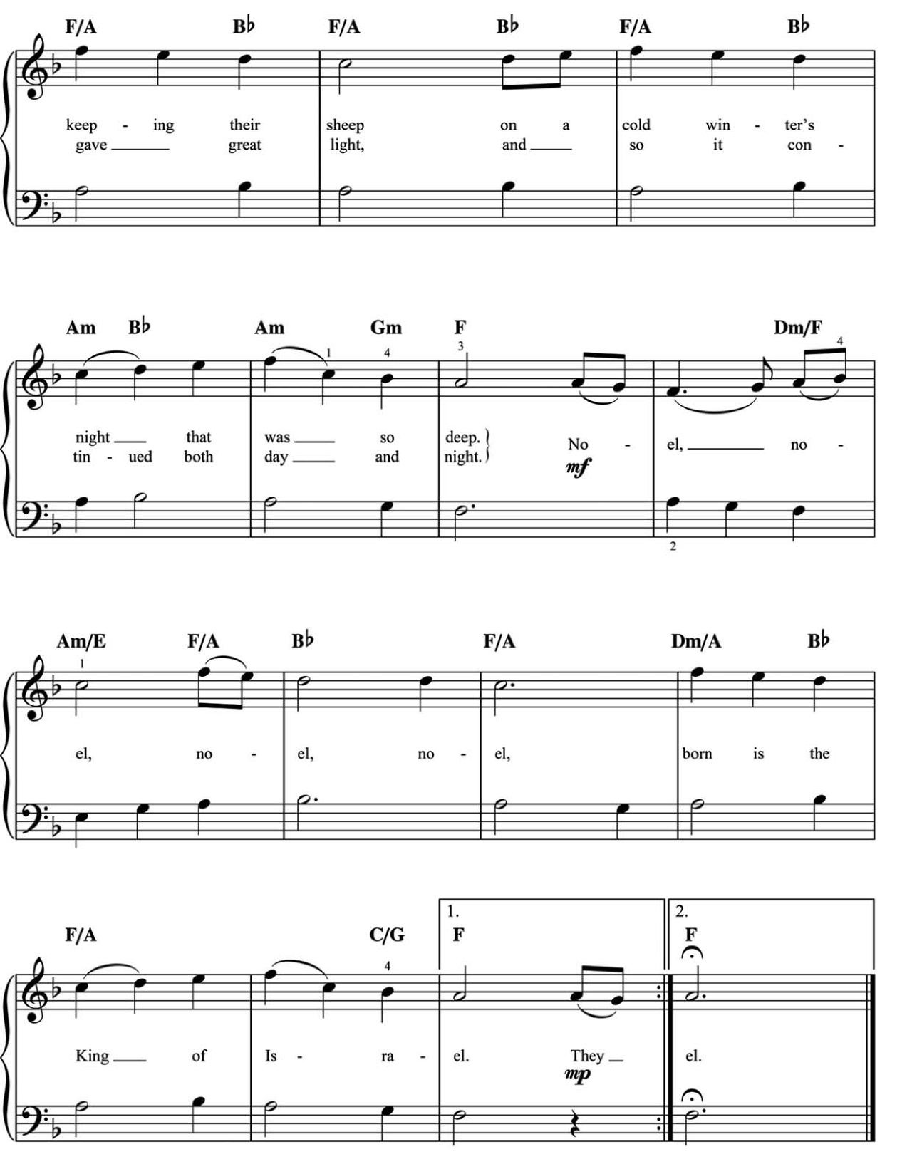 The First Noel sheet music 2