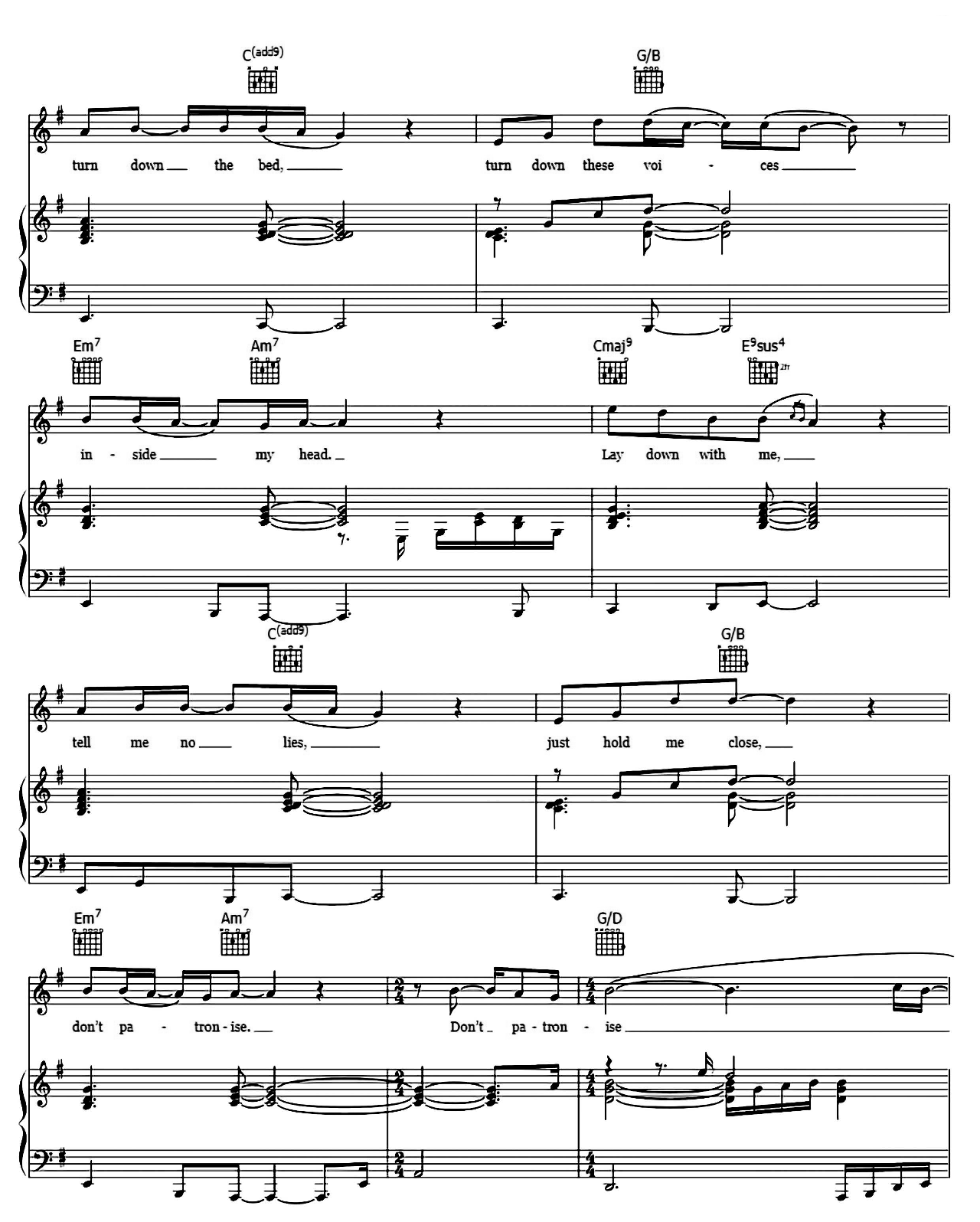 I Can't Make You Love Me sheet music 2