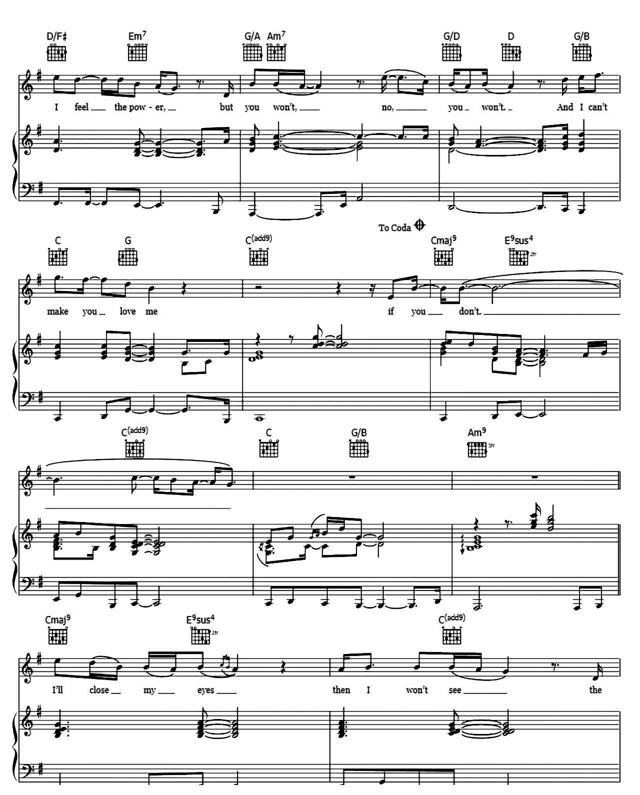 I Can't Make You Love Me sheet music 4