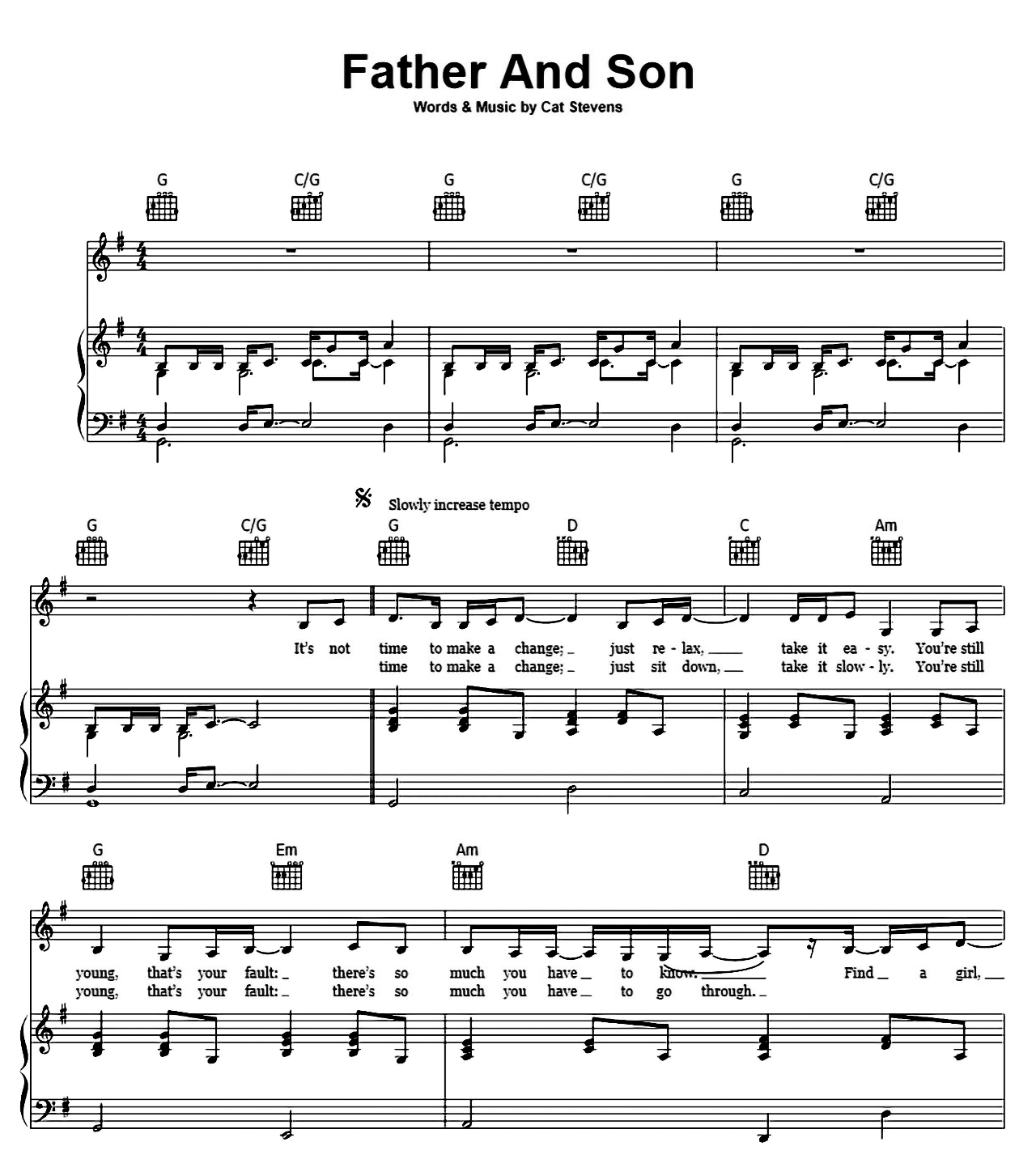 Father And Son sheet music