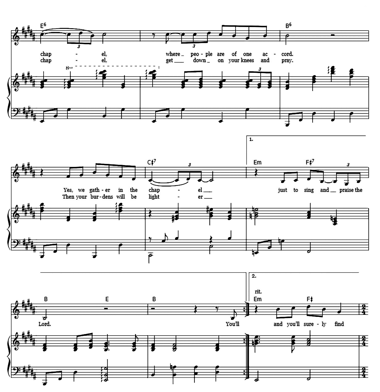 Crying In The Chapel sheet music 3
