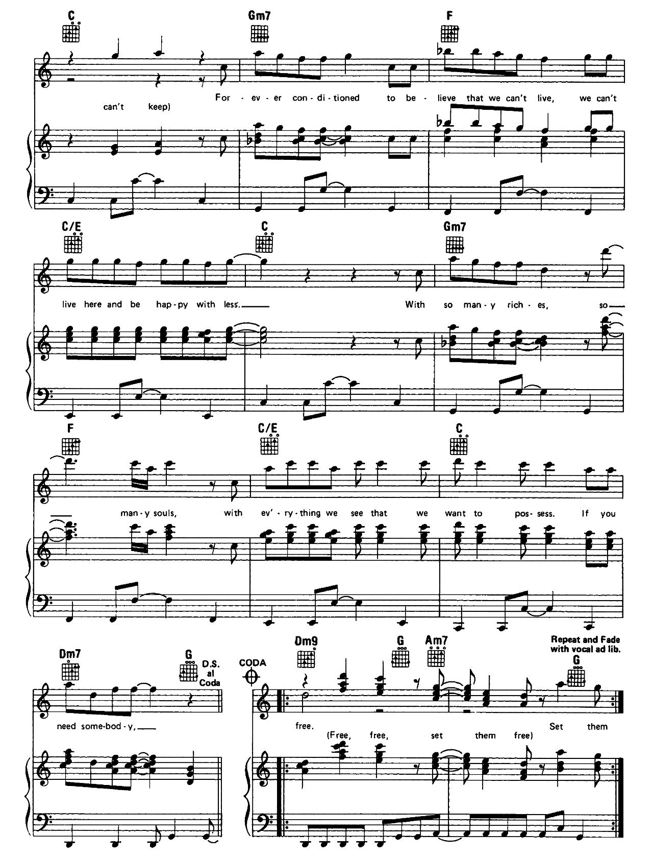 If You Love Somebody Set Them Free sheet music 5