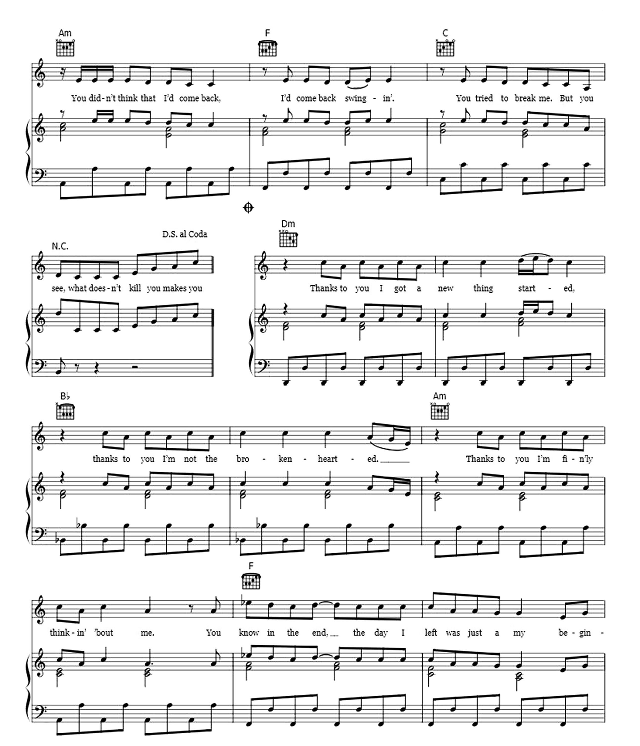 Stronger (What Doesn't Kill You) sheet music 5
