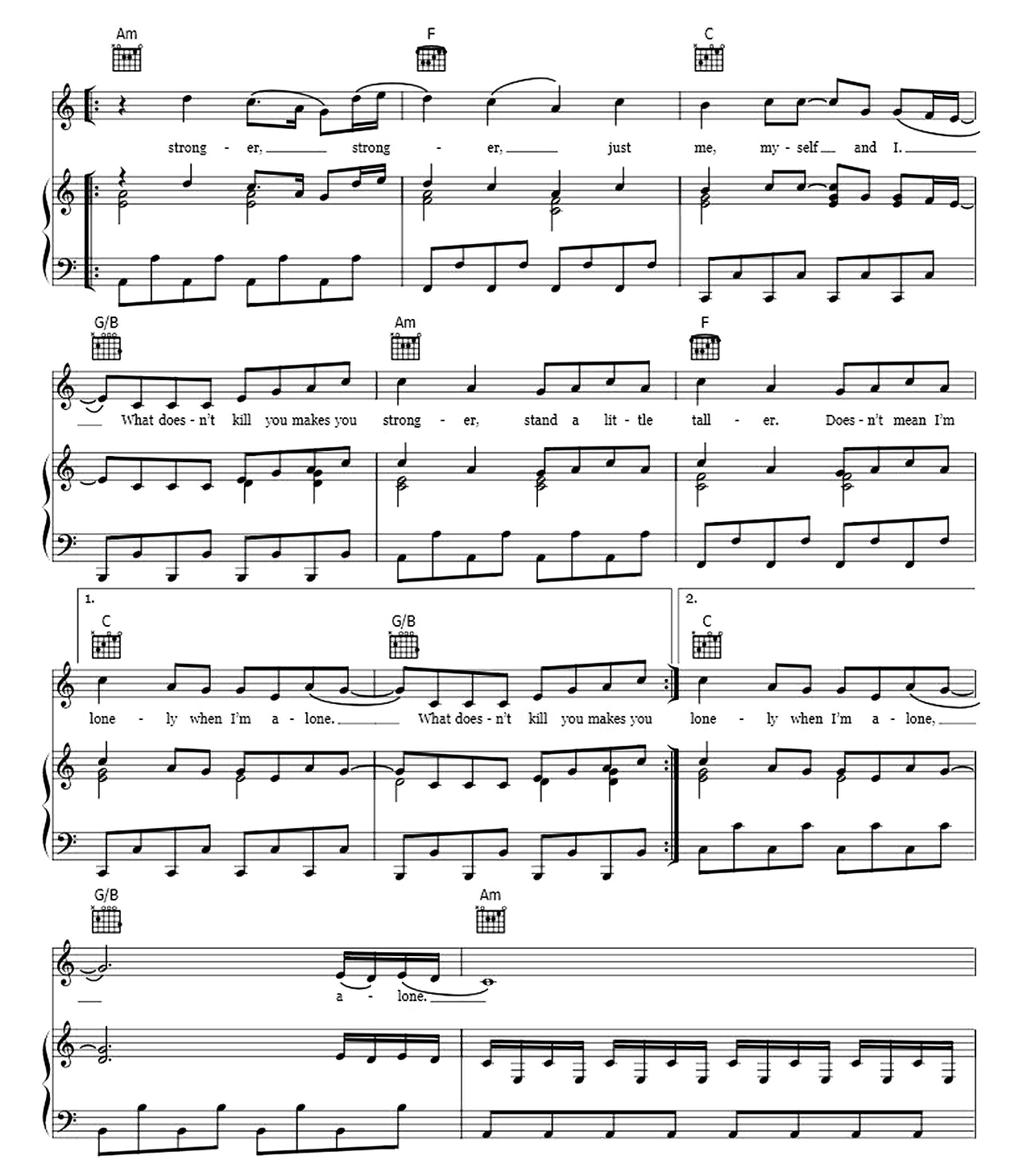 Stronger (What Doesn't Kill You) sheet music 7