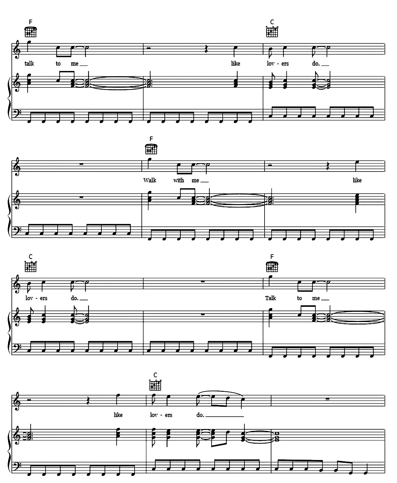 Here Comes The Rain Again sheet music 3