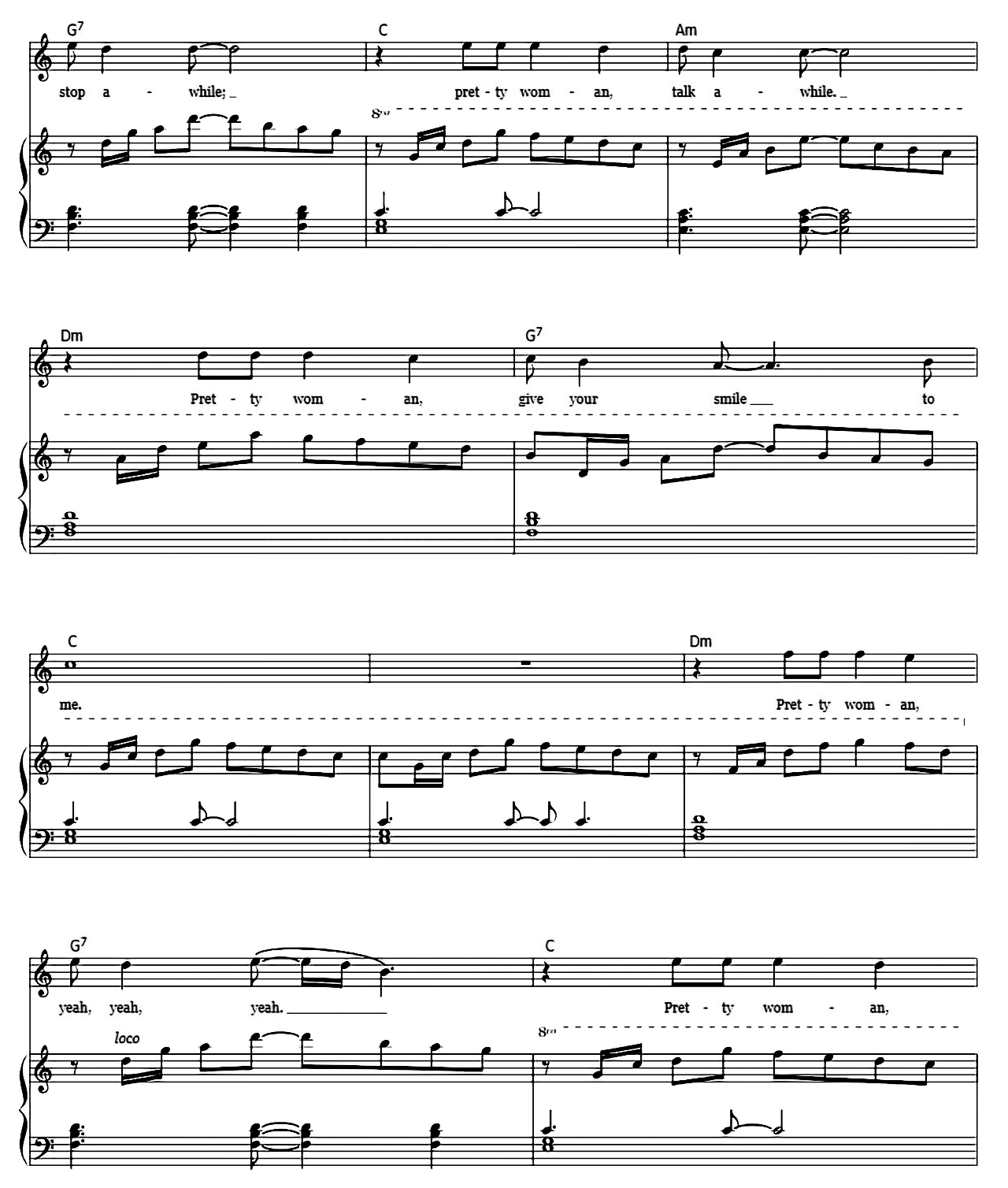 Oh Pretty Woman sheet music 3