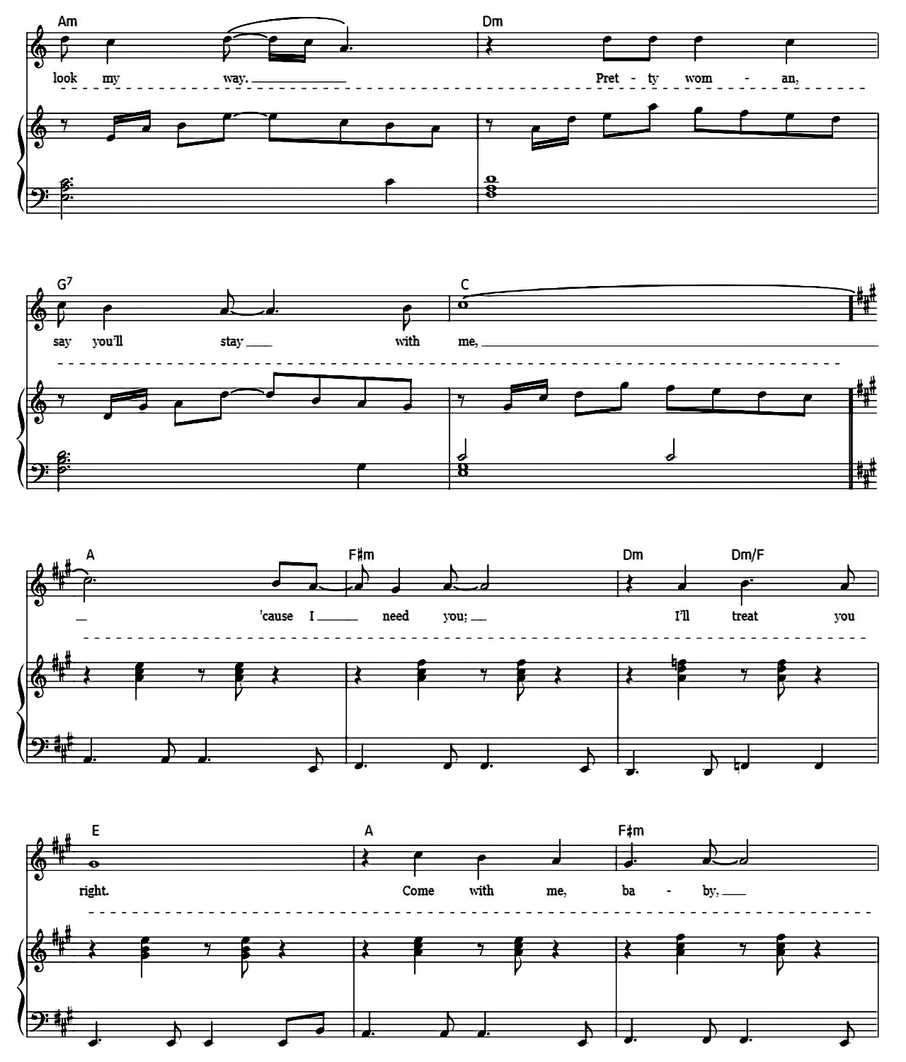 Oh Pretty Woman sheet music 4