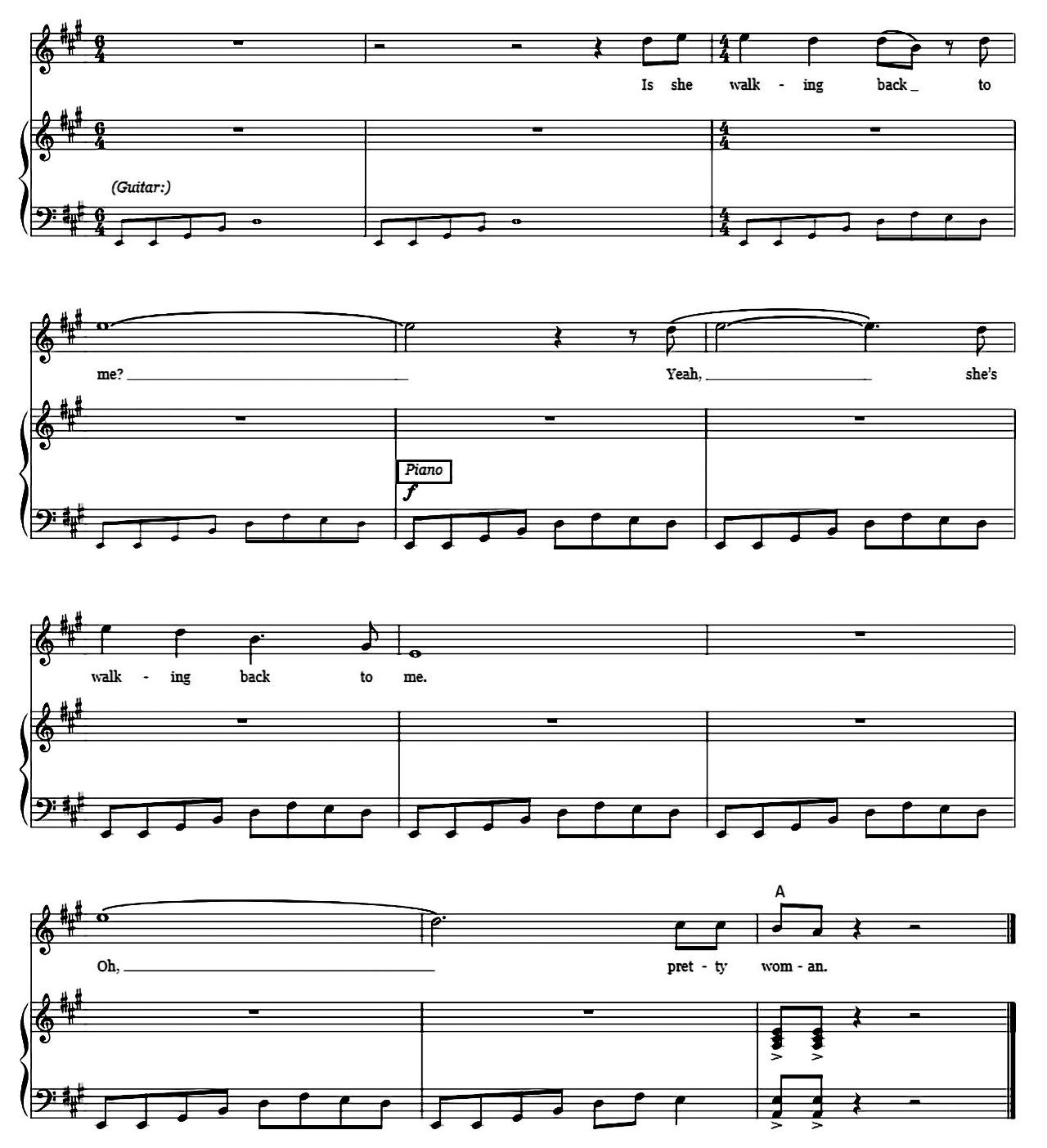 Oh Pretty Woman sheet music 7