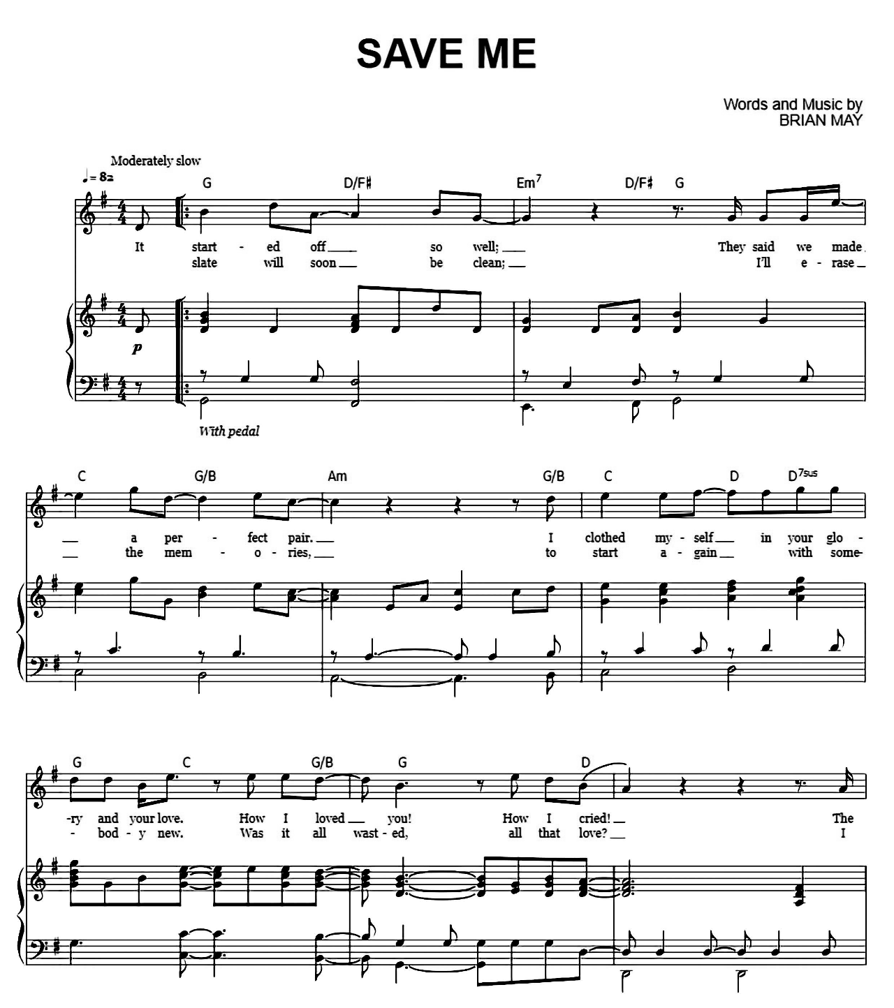 Save Me sheet music