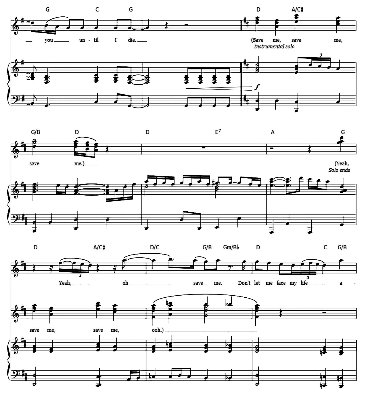 Save Me sheet music 5