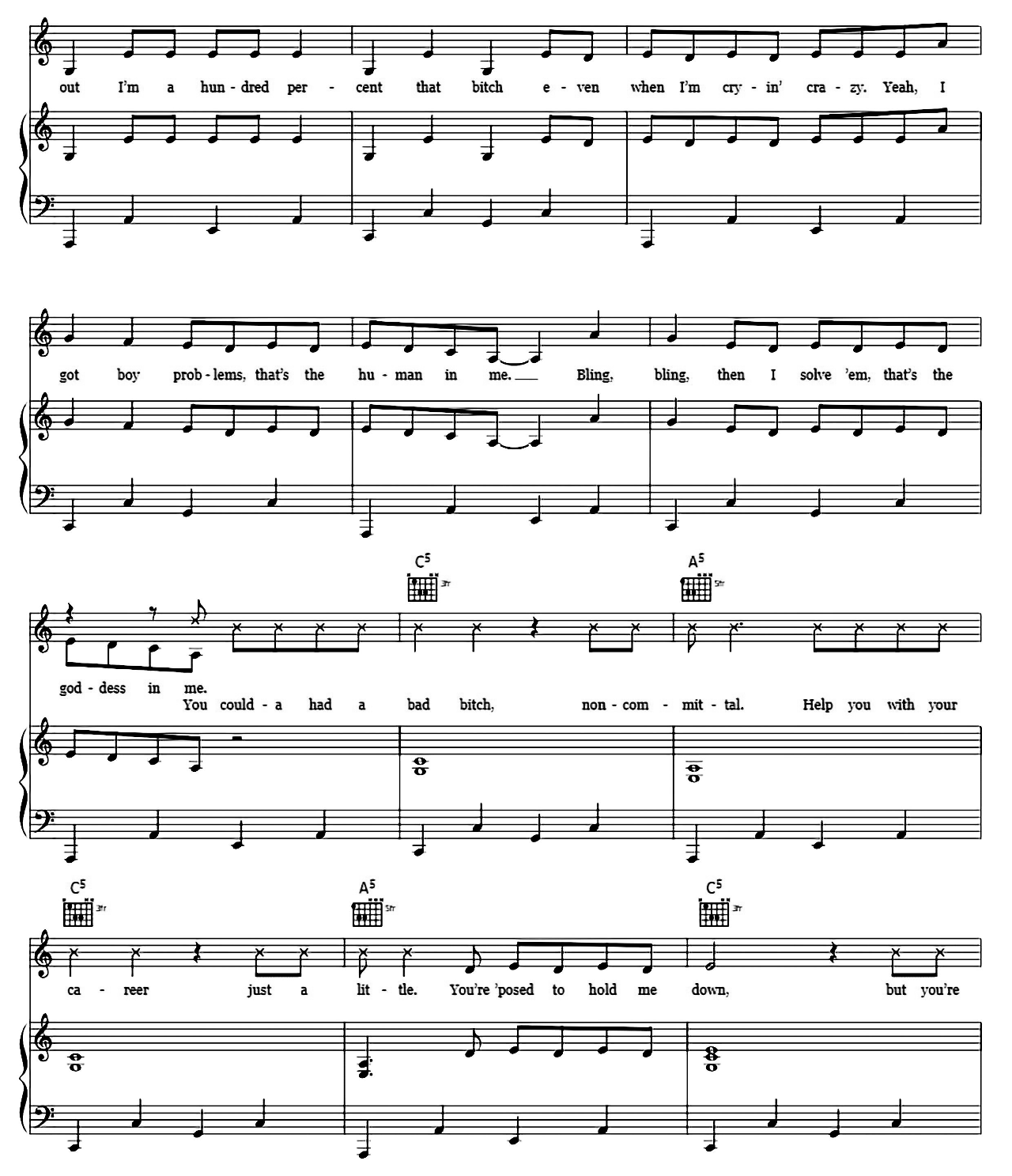 Truth Hurts sheet music 2