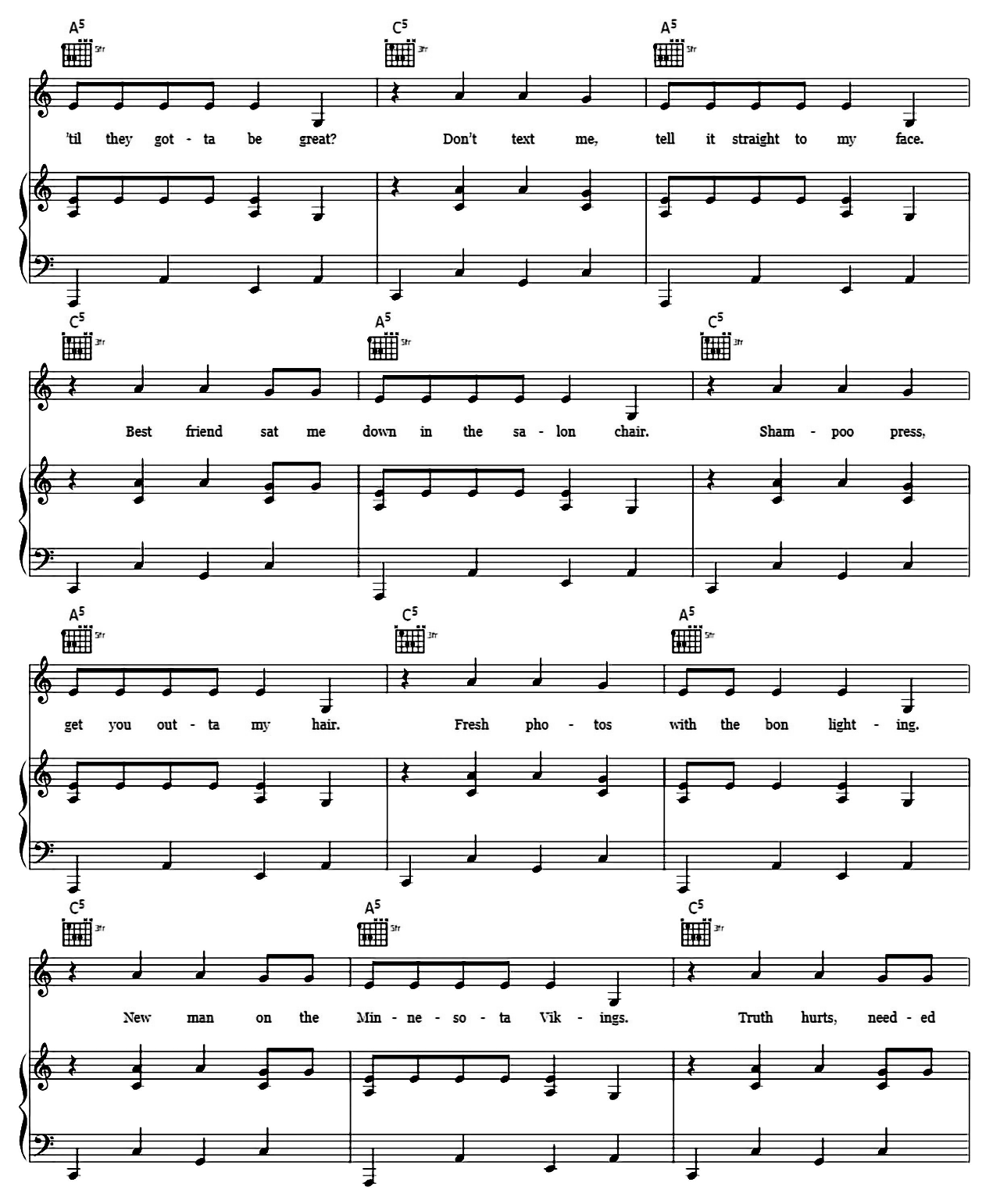 Truth Hurts sheet music 6