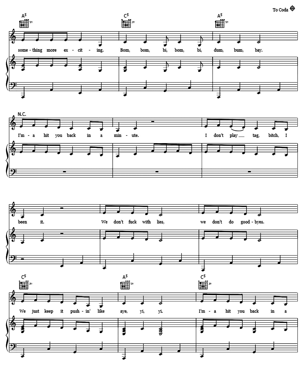 Truth Hurts sheet music 7