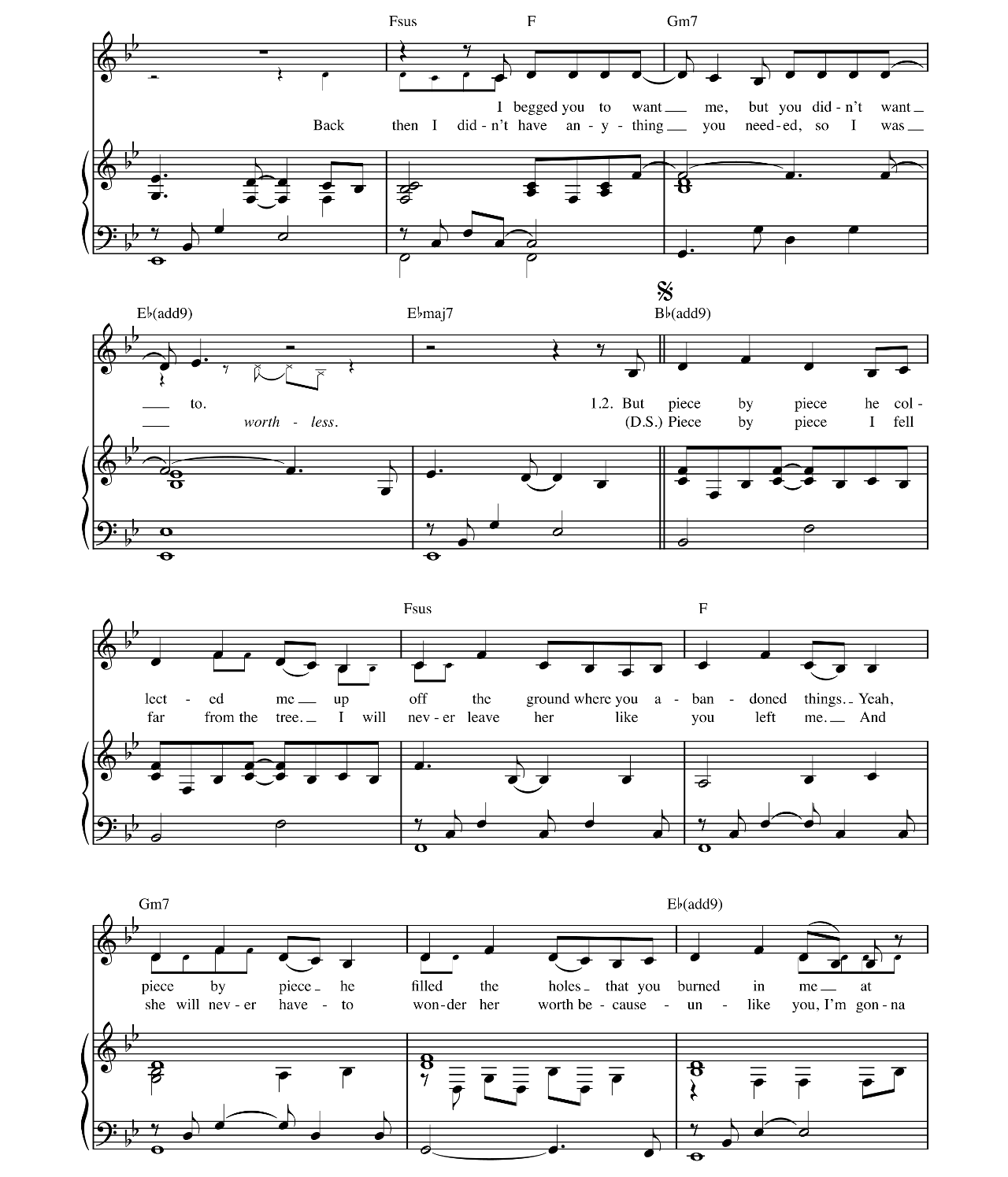 Piece By Piece sheet music 2