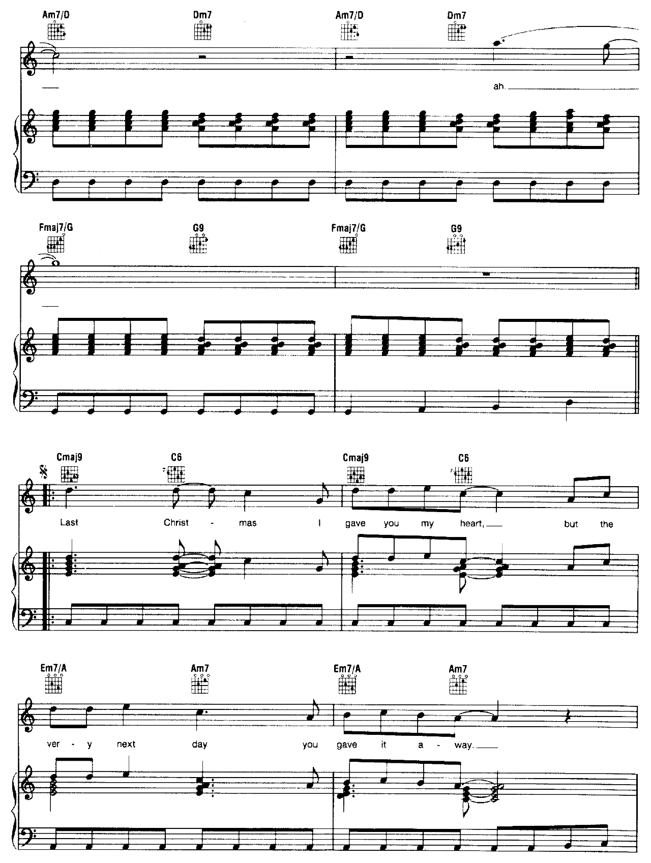 Last Christmas sheet music 2