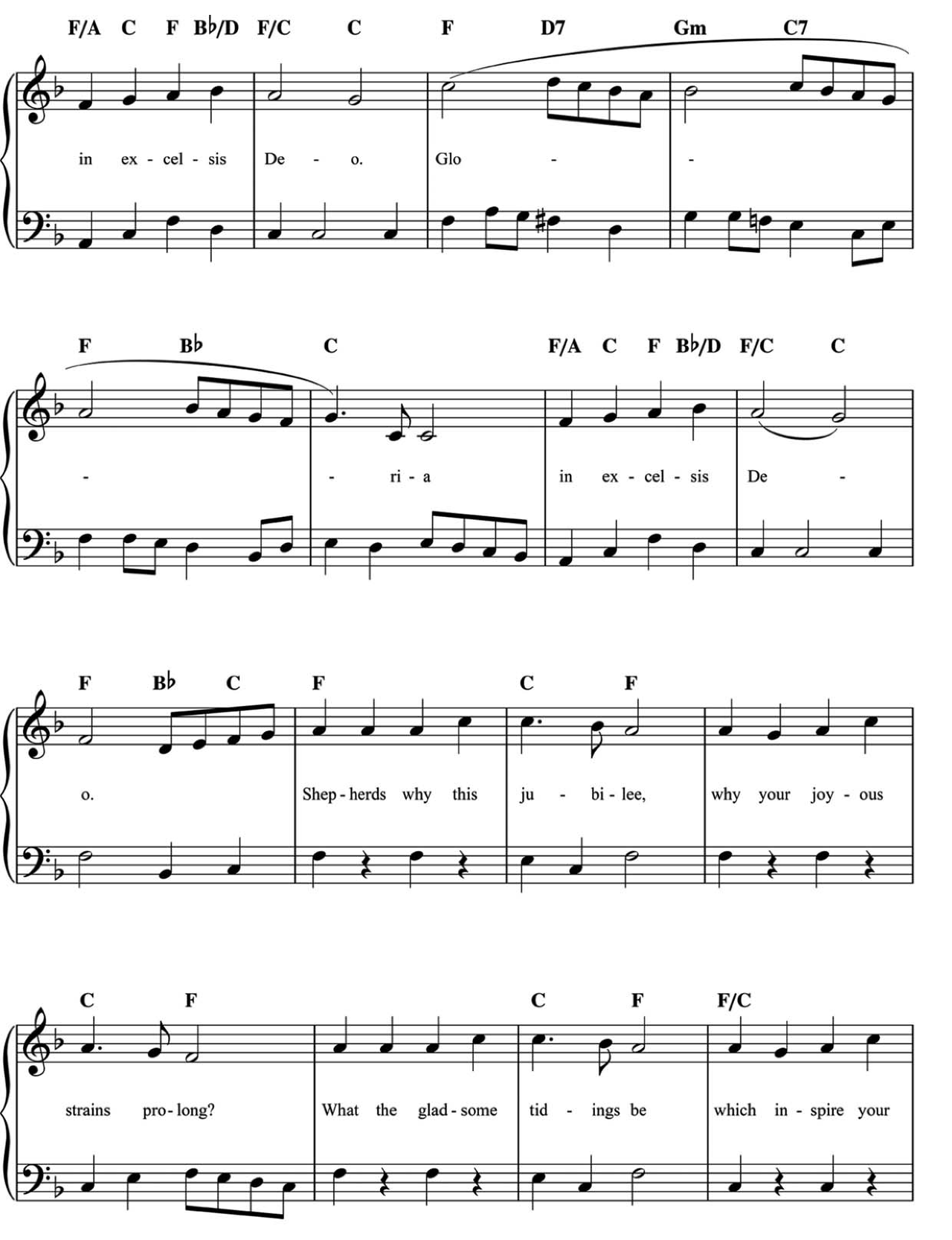 Angels We Have Heard On High sheet music 2