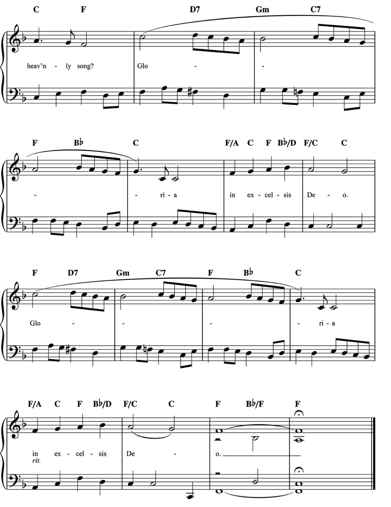 Angels We Have Heard On High sheet music 3