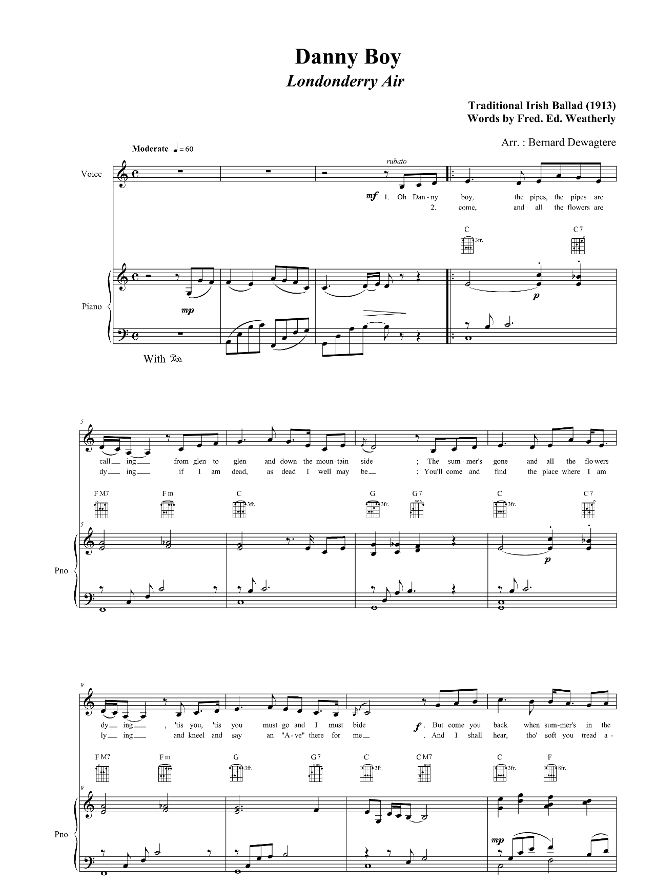 Danny Boy sheet music