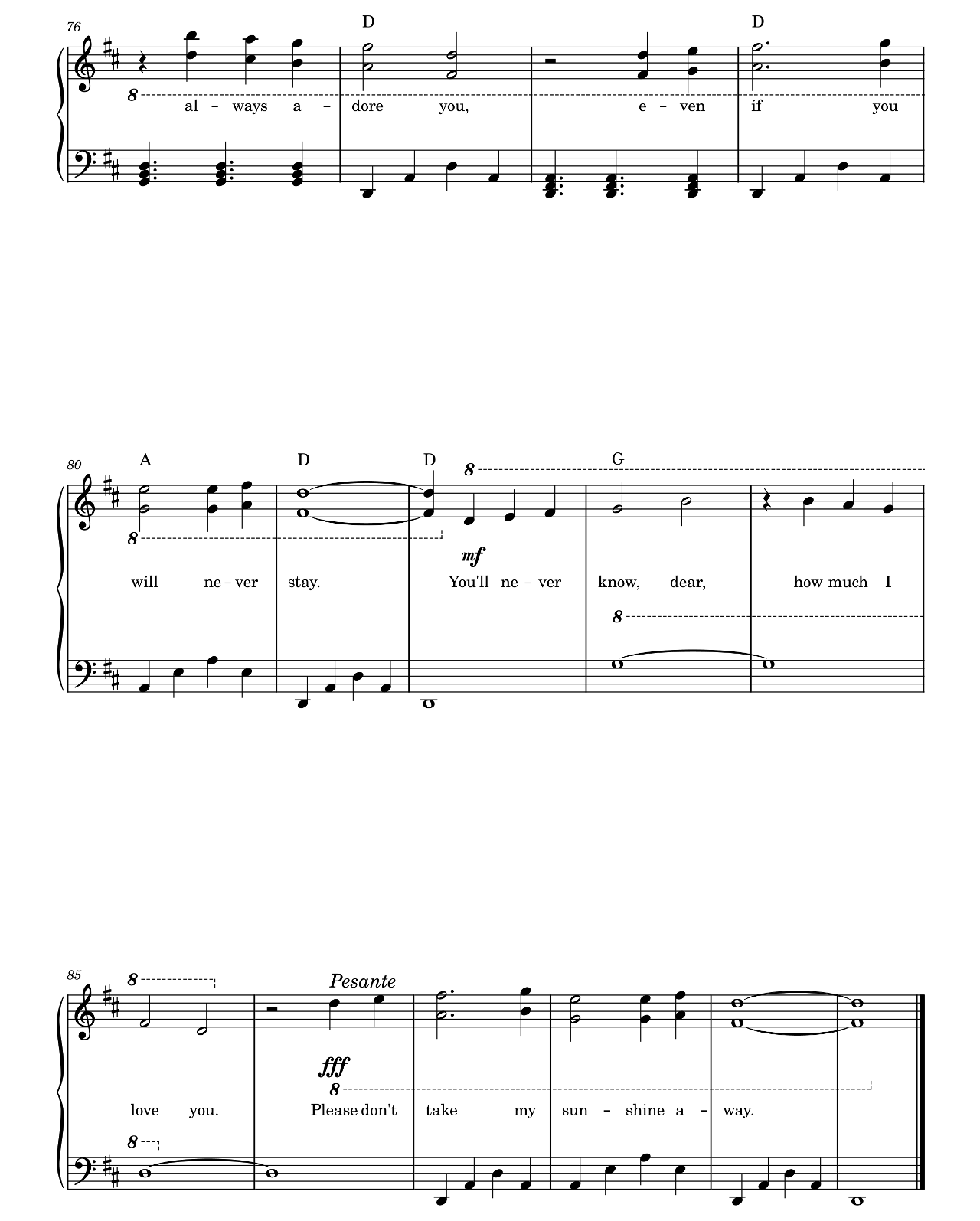 You Are My Sunshine sheet music 5
