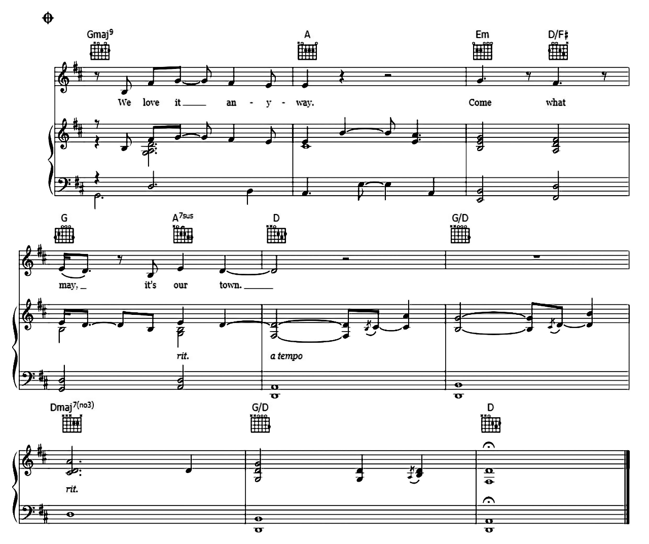 Our Town (from Cars) sheet music 8