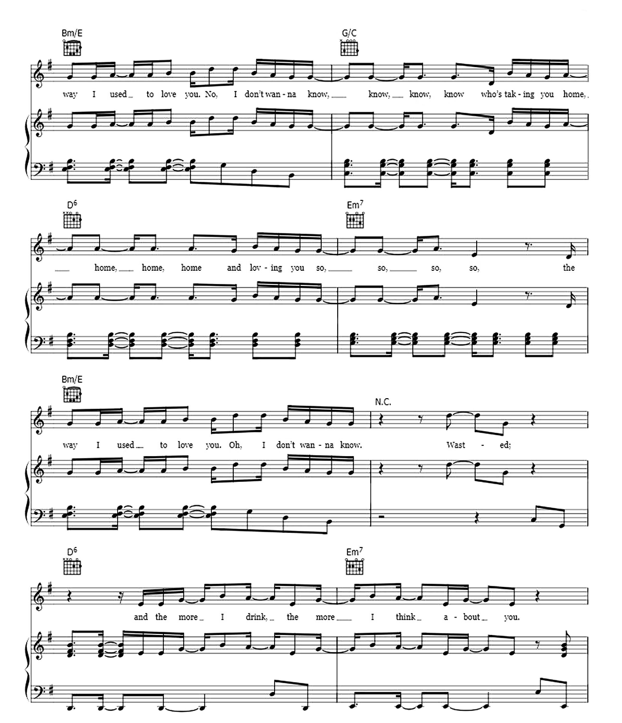 Don't Wanna Know sheet music 2
