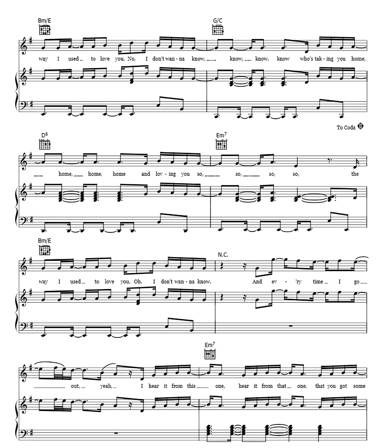 Don't Wanna Know sheet music 5