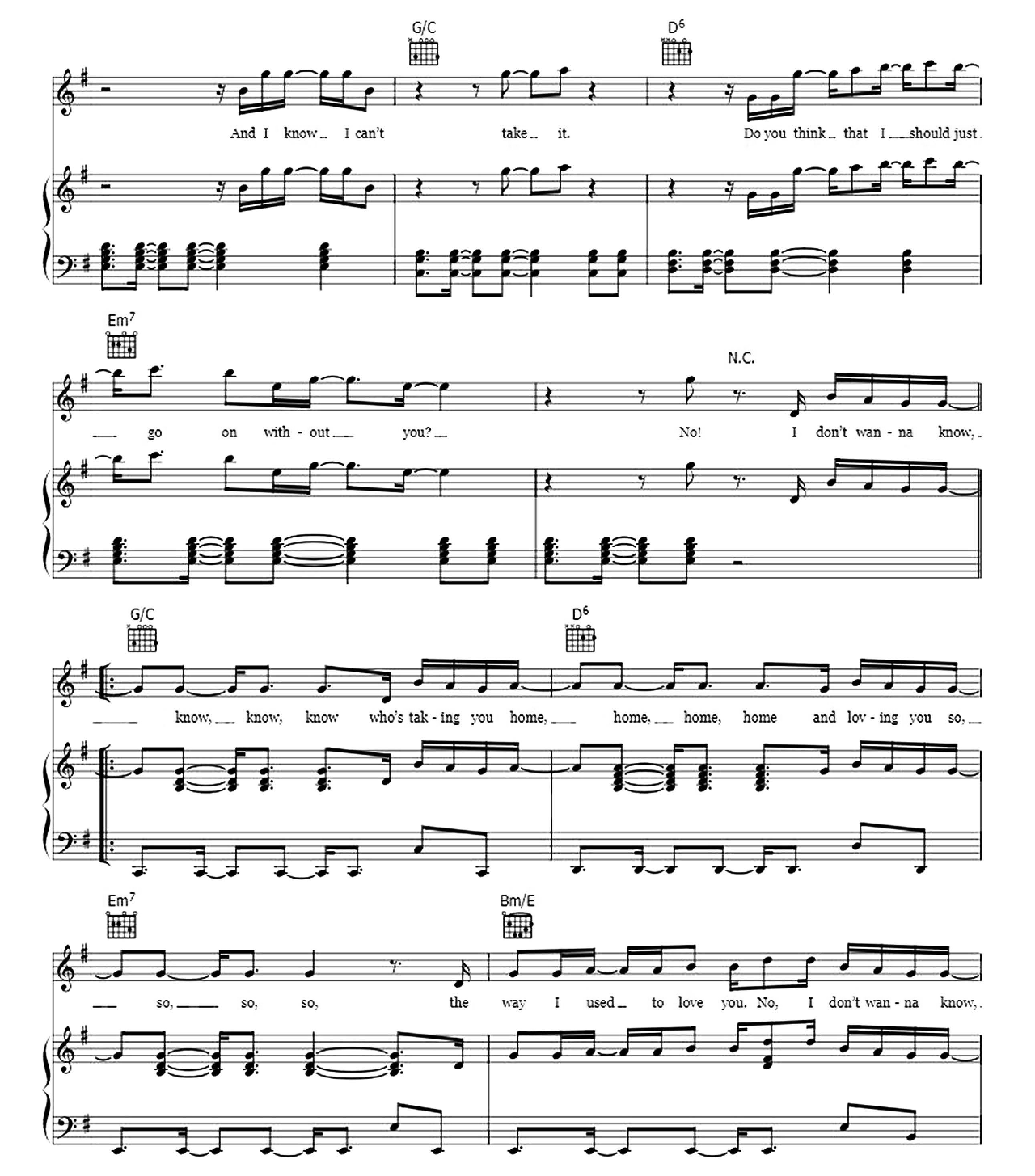 Don't Wanna Know sheet music 7