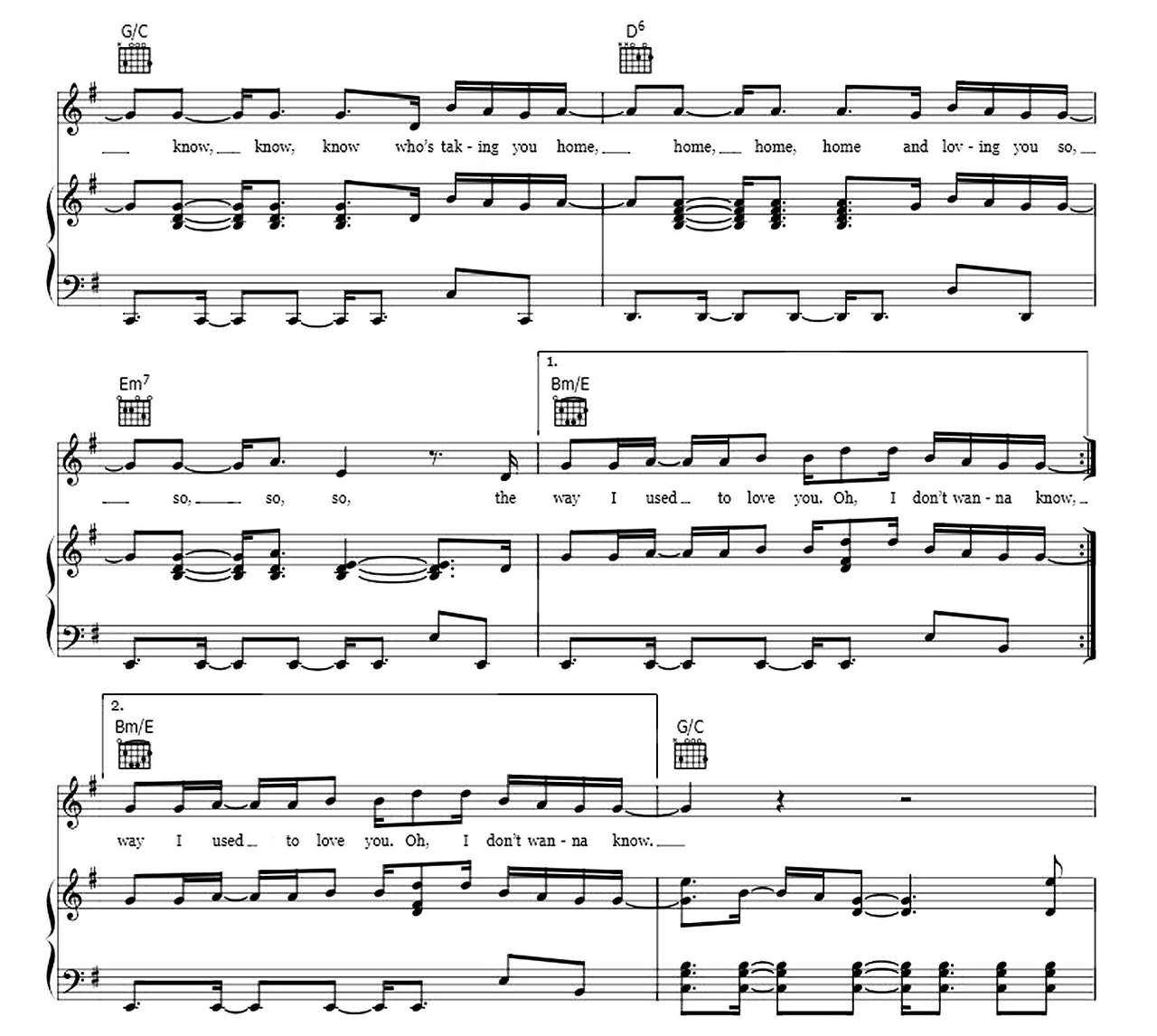 Don't Wanna Know sheet music 8