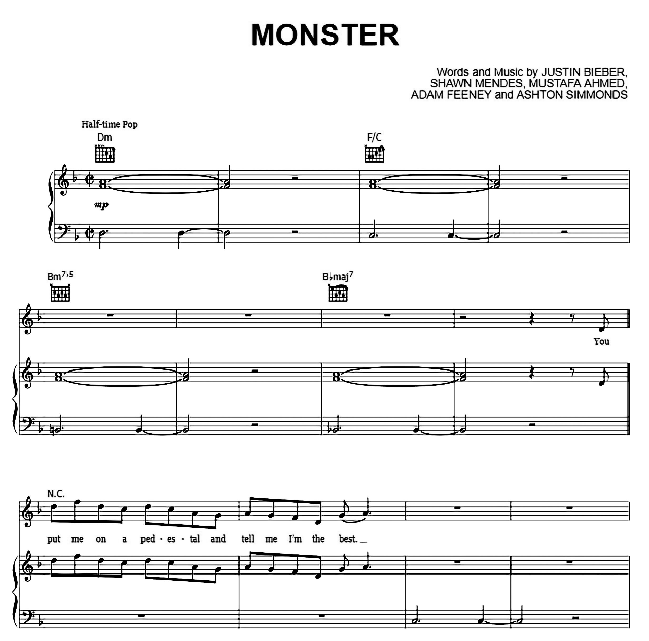 Monster sheet music