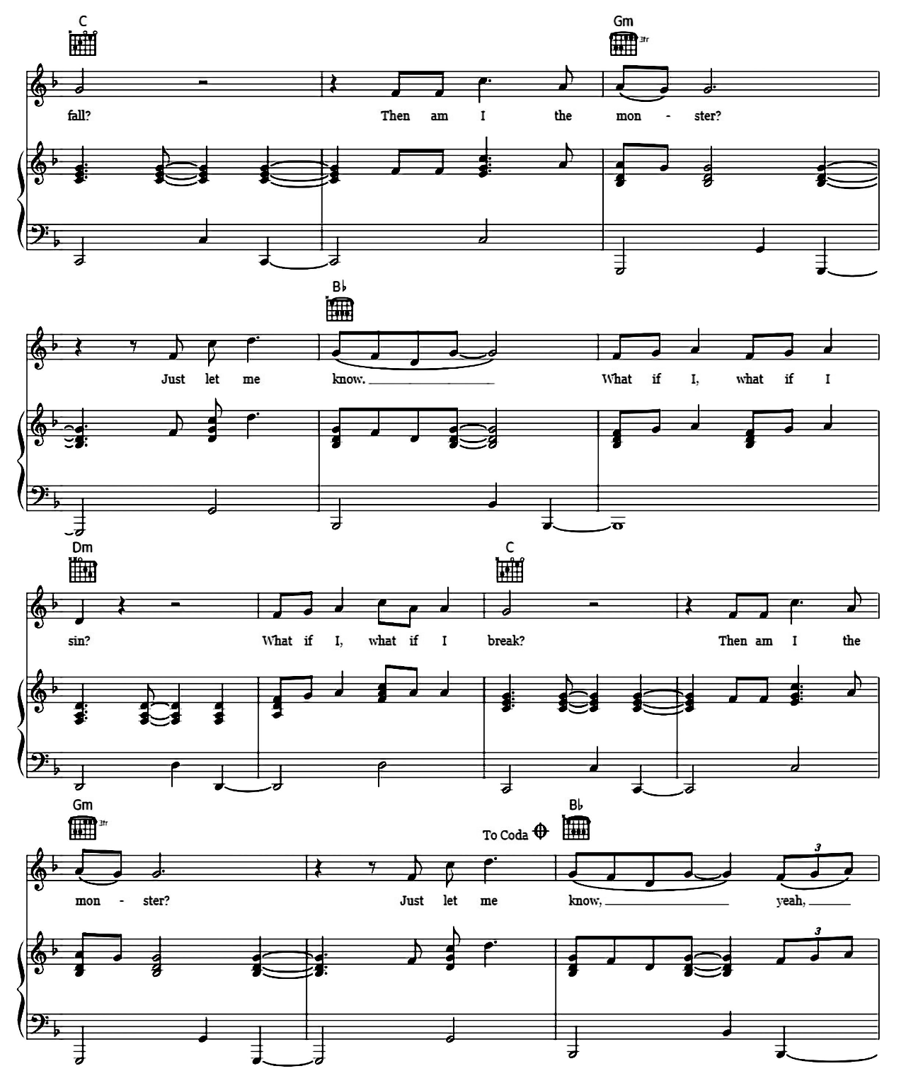 Monster sheet music 3
