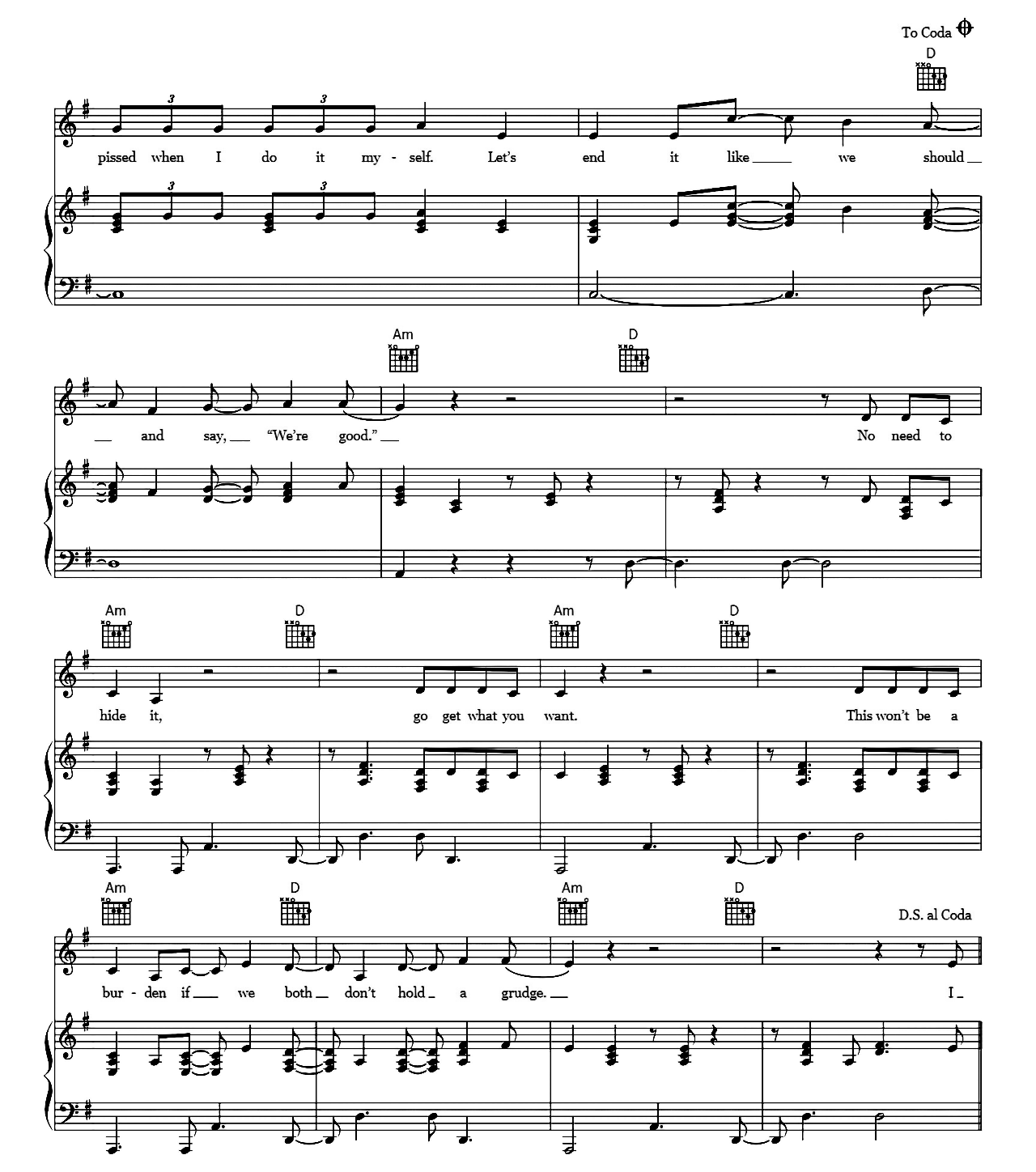 We're Good sheet music 4