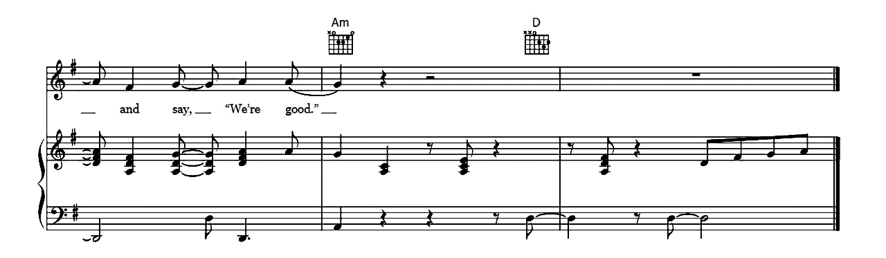 We're Good sheet music 7