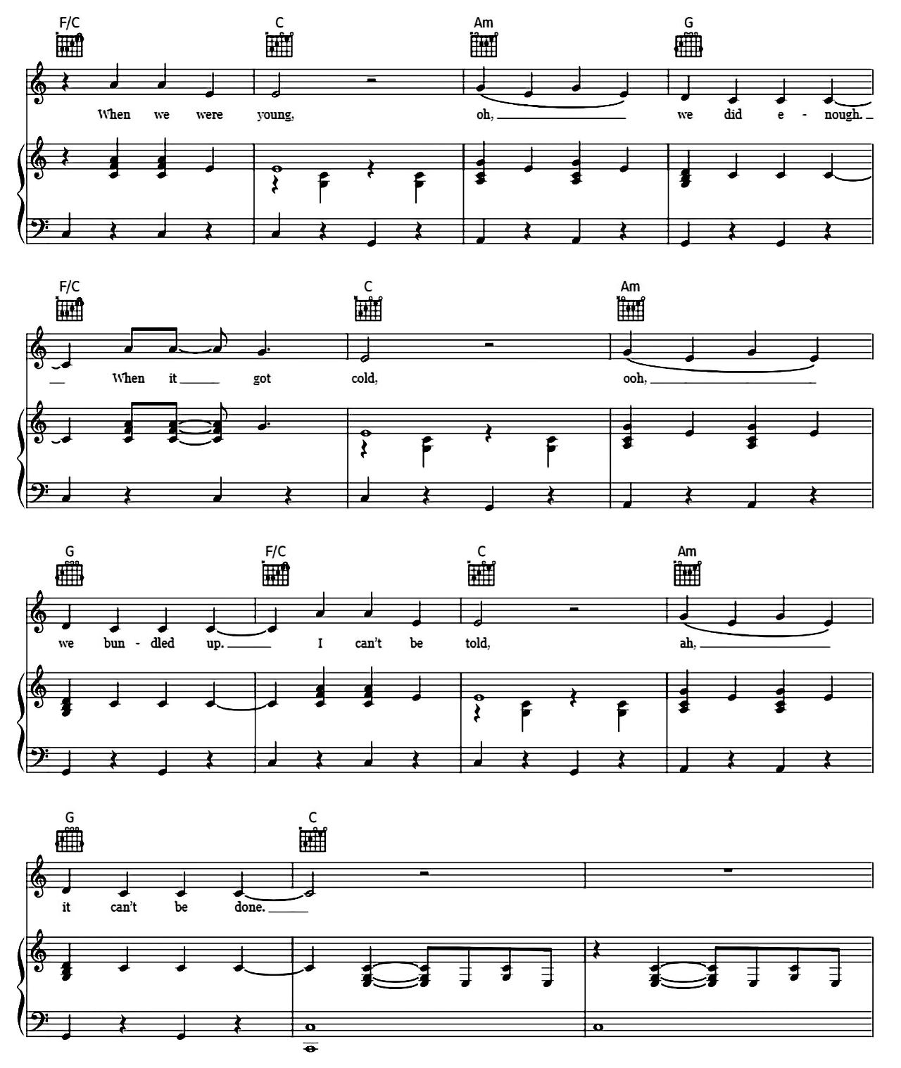 Stubborn Love sheet music 3