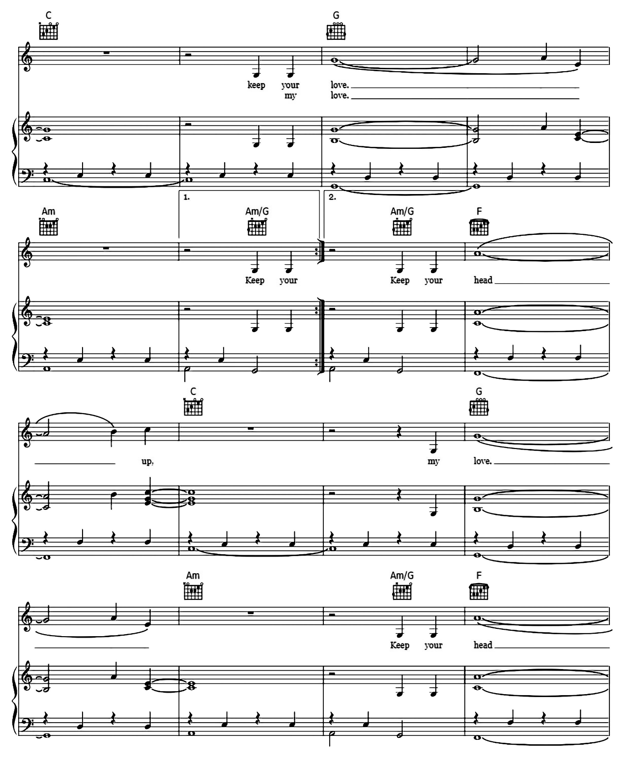 Stubborn Love sheet music 6