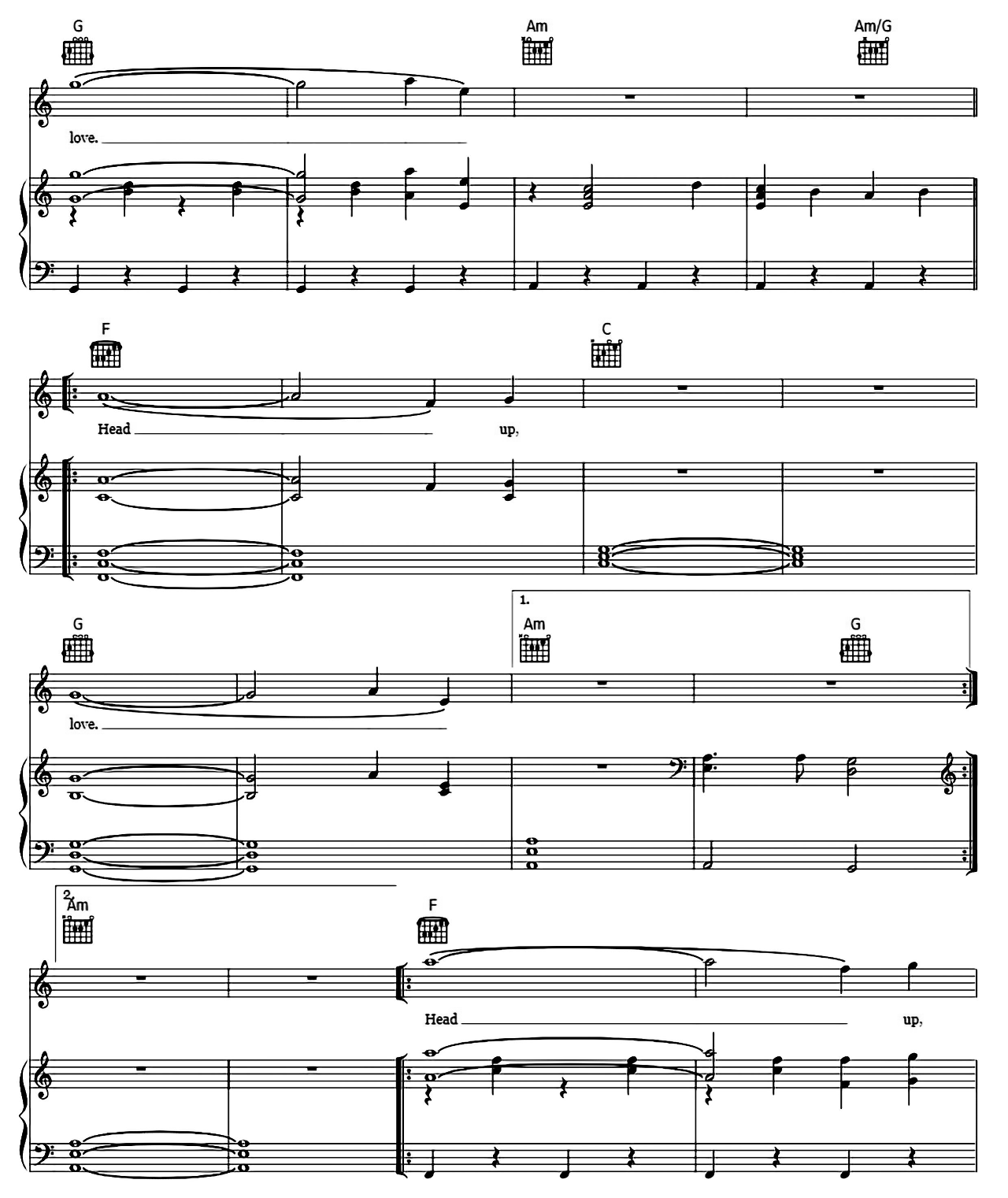 Stubborn Love sheet music 11