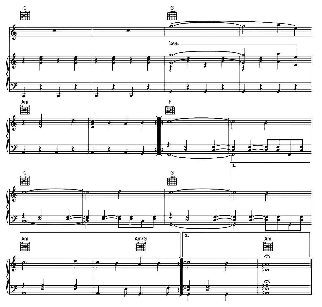 Stubborn Love sheet music 12