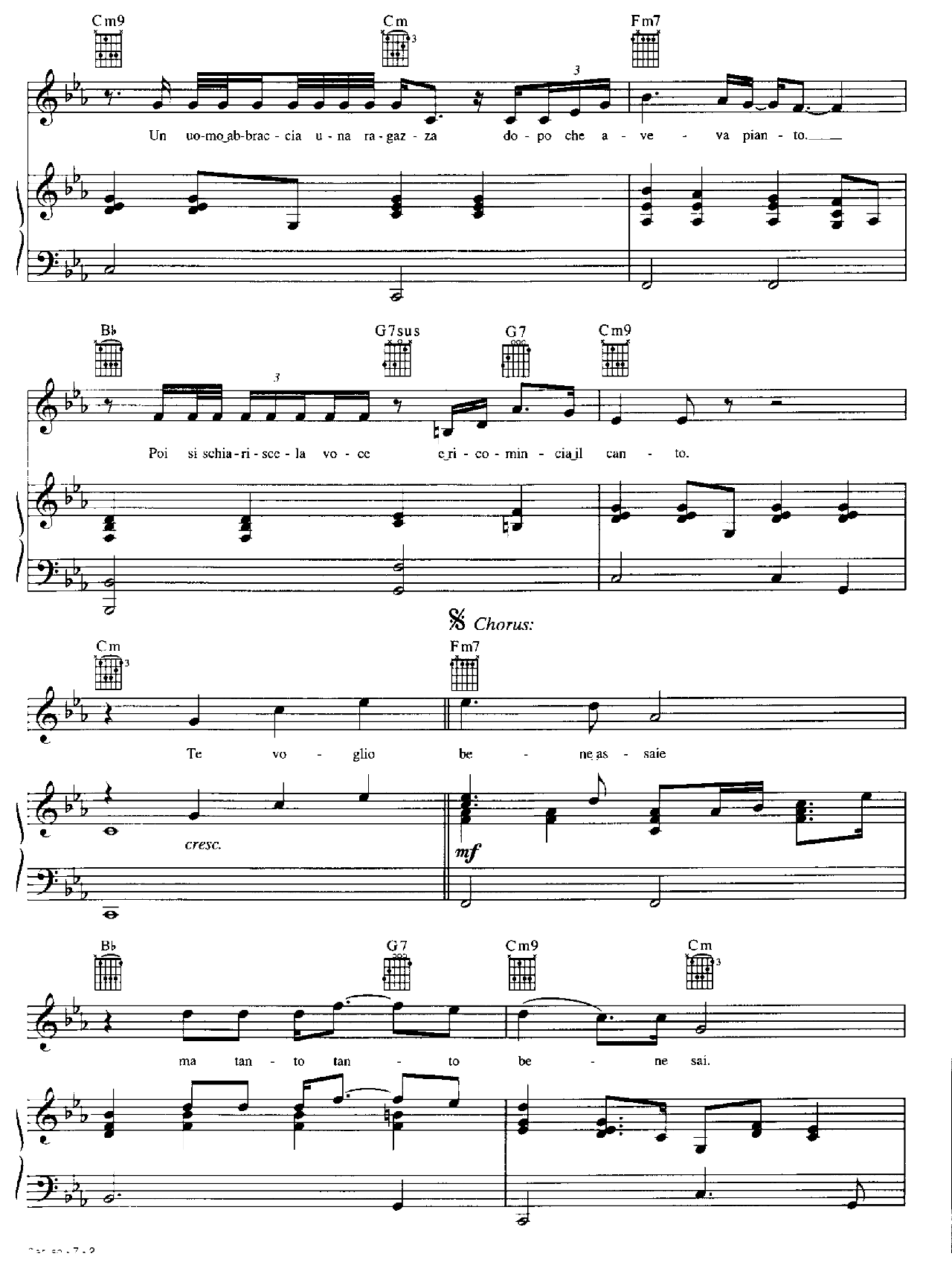 Caruso sheet music 2