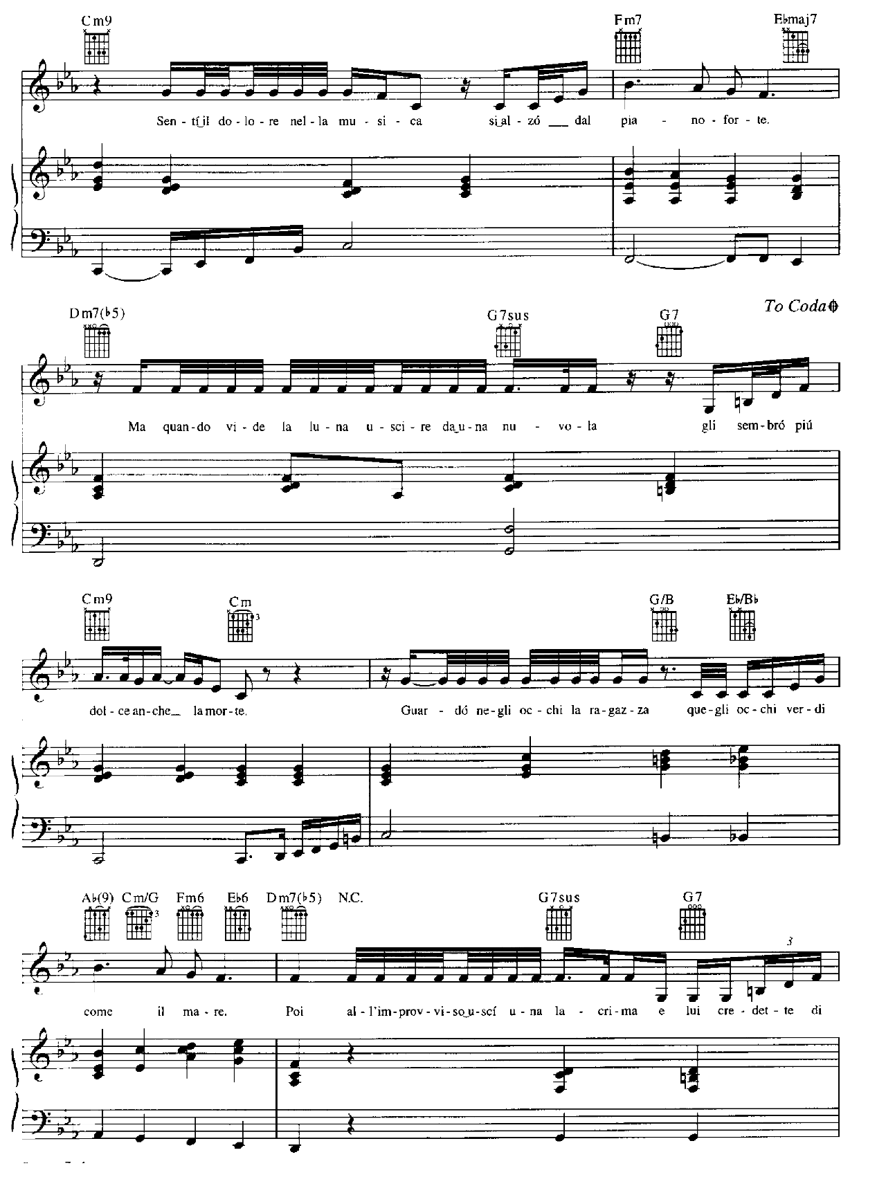 Caruso sheet music 4