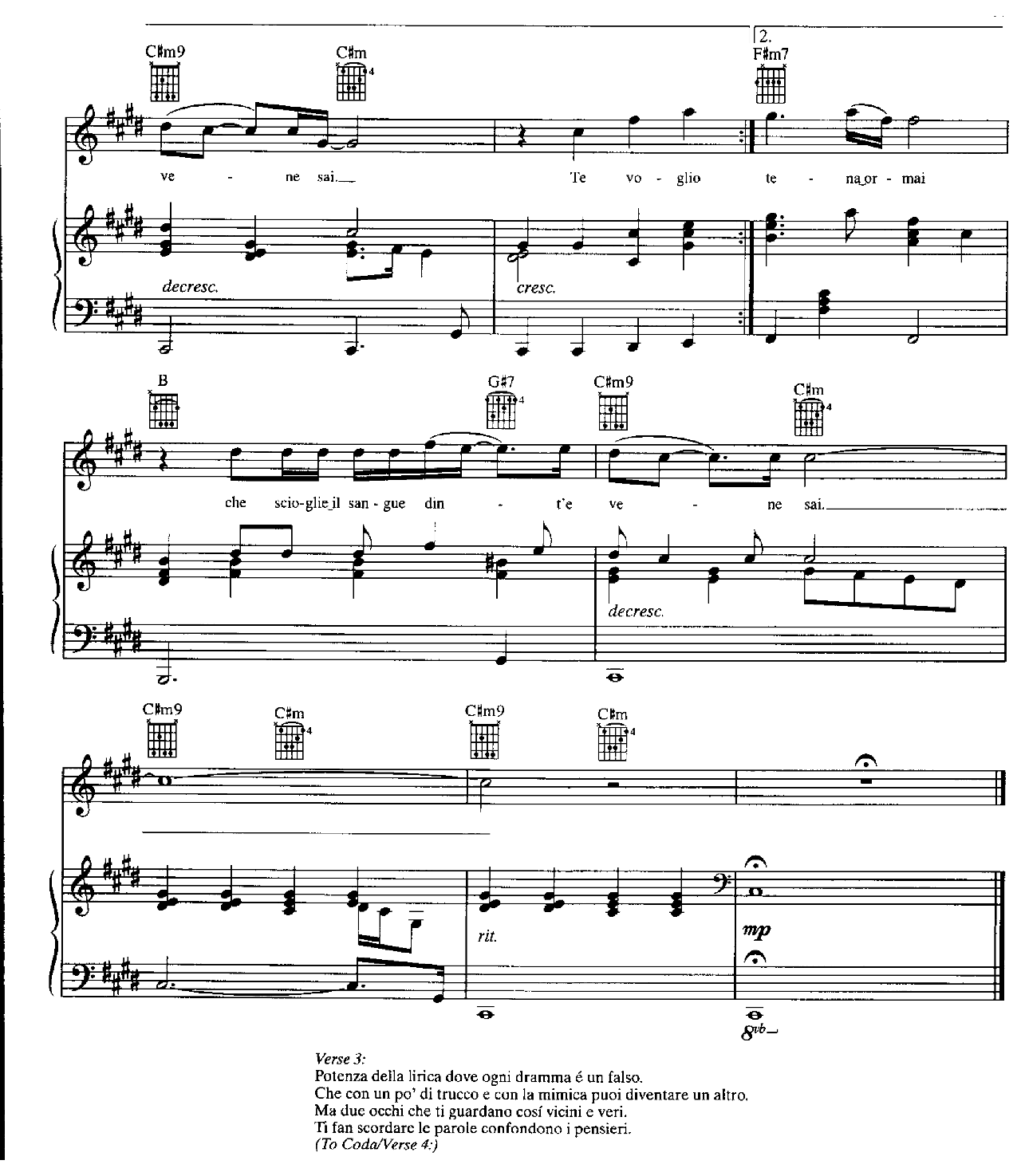 Caruso sheet music 7