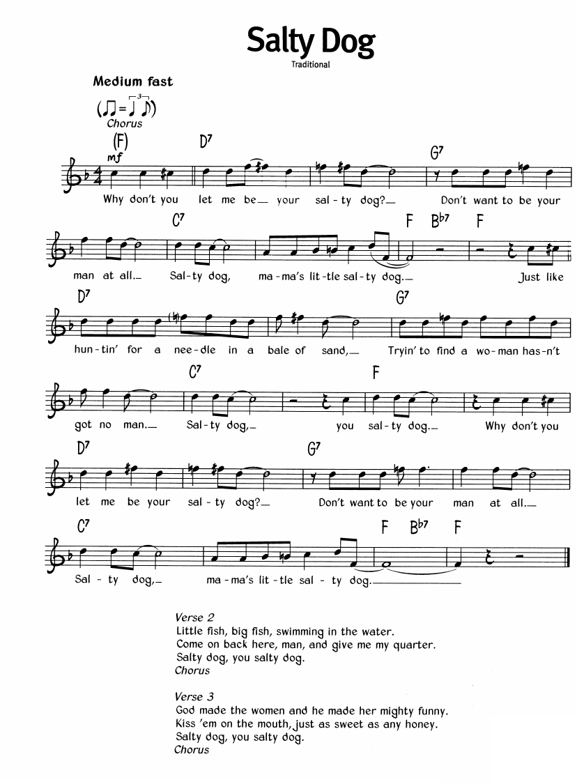 Salty Dog sheet music