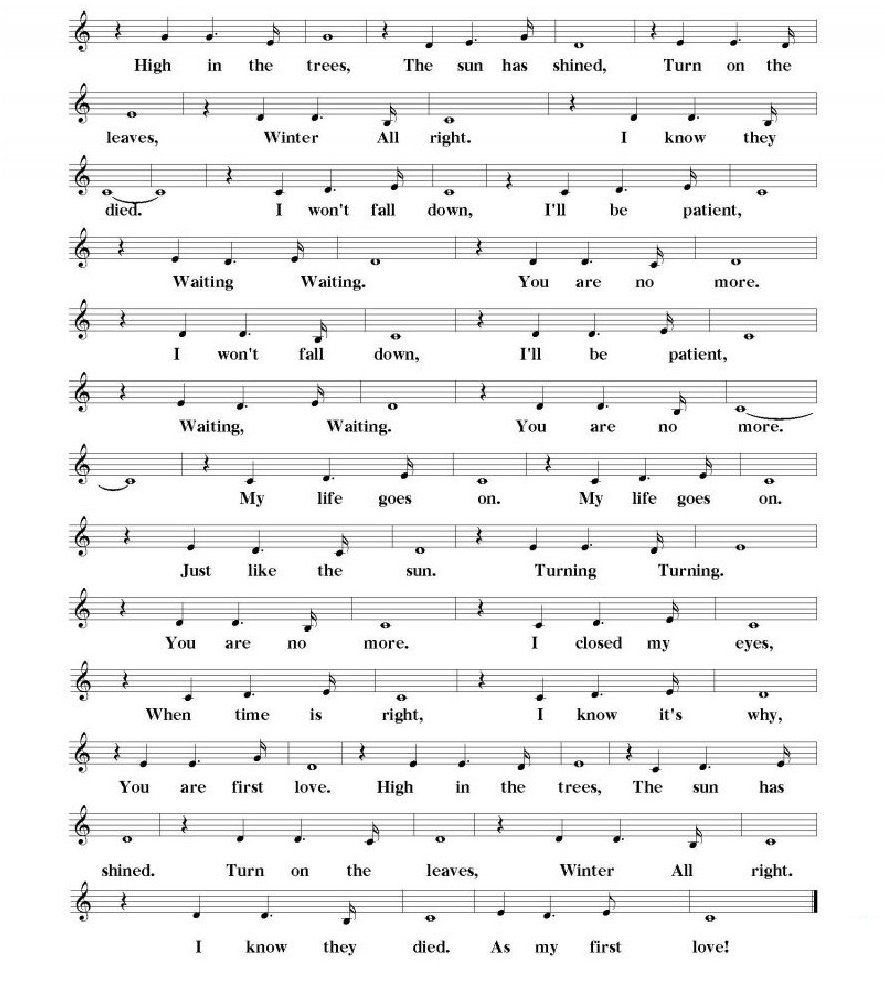 I Won't Fall Down sheet music 2