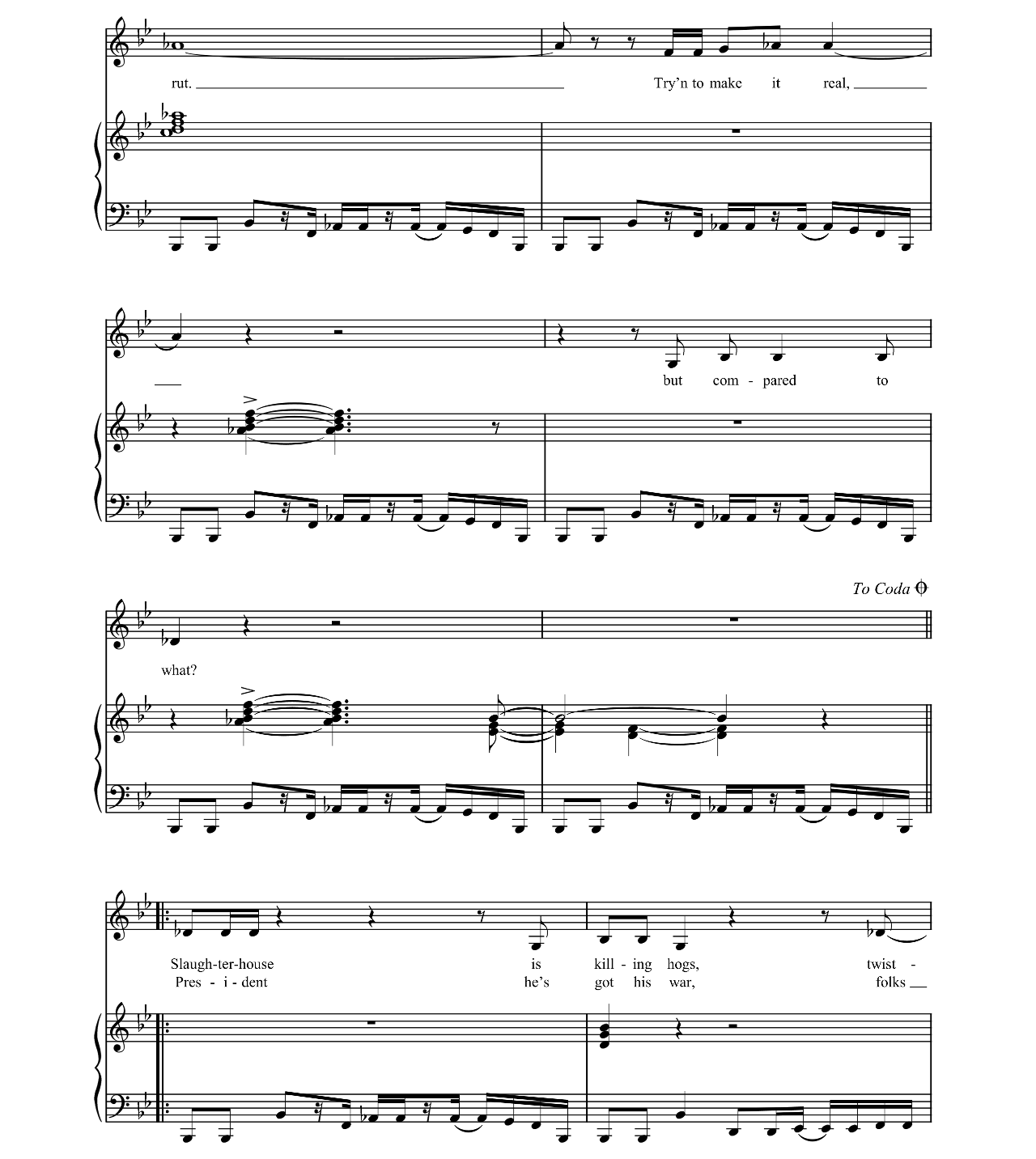 Compared To What sheet music 3