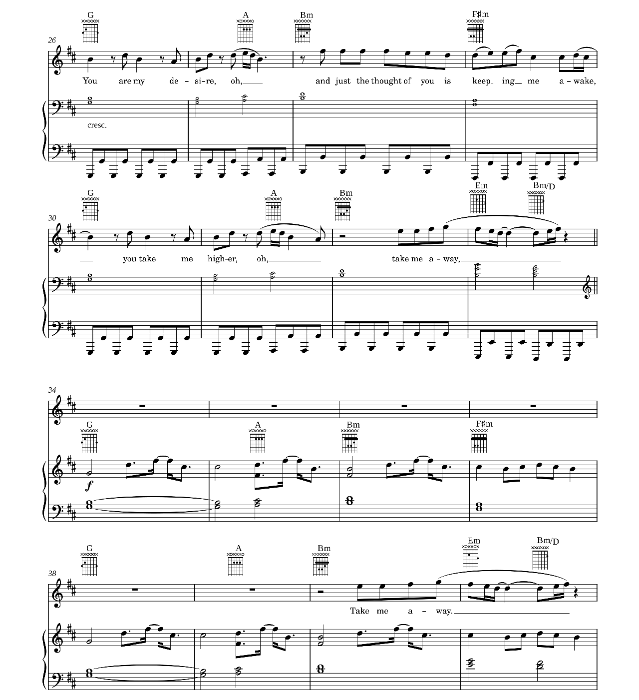 Desire sheet music 3