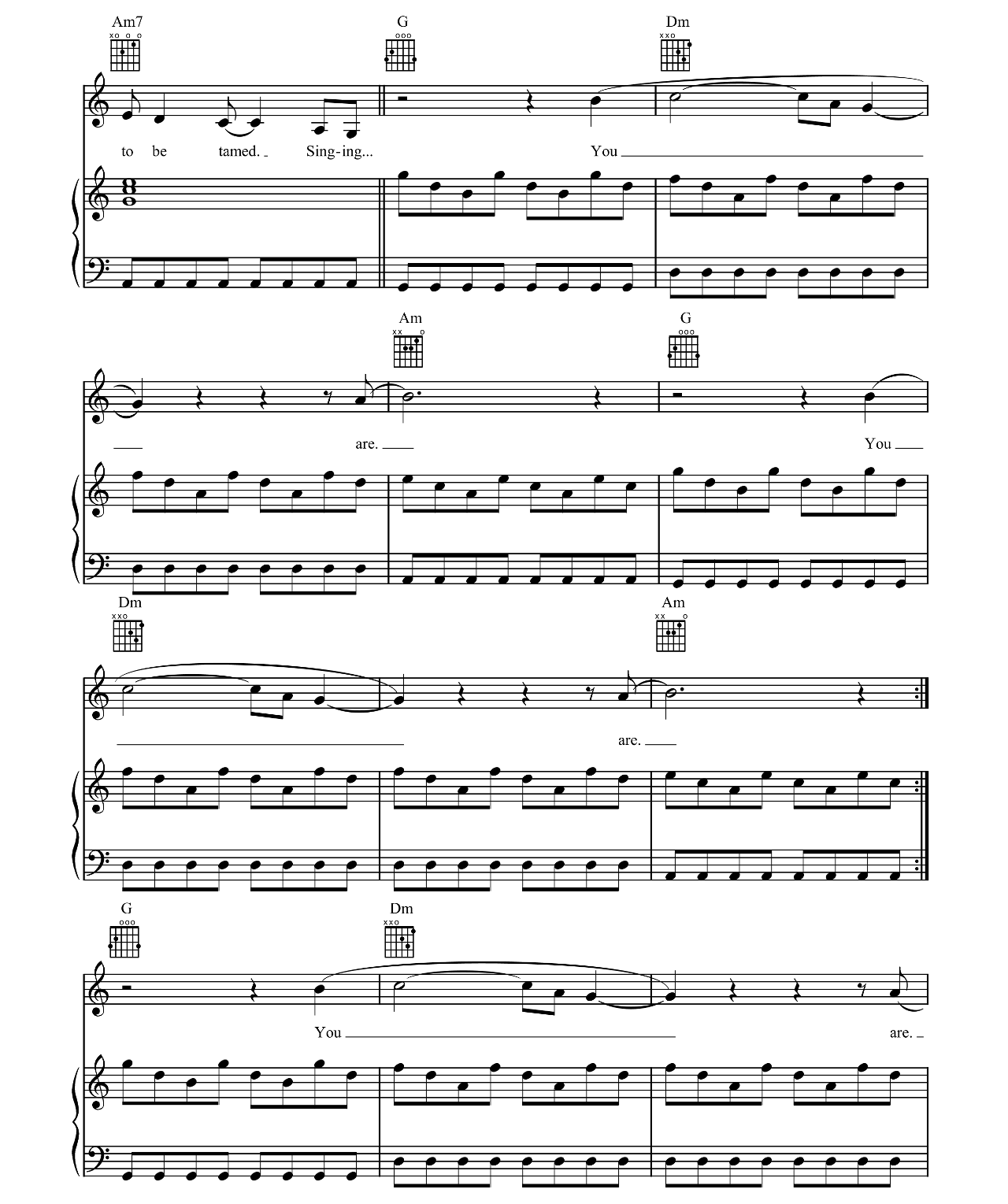 Clocks sheet music 3